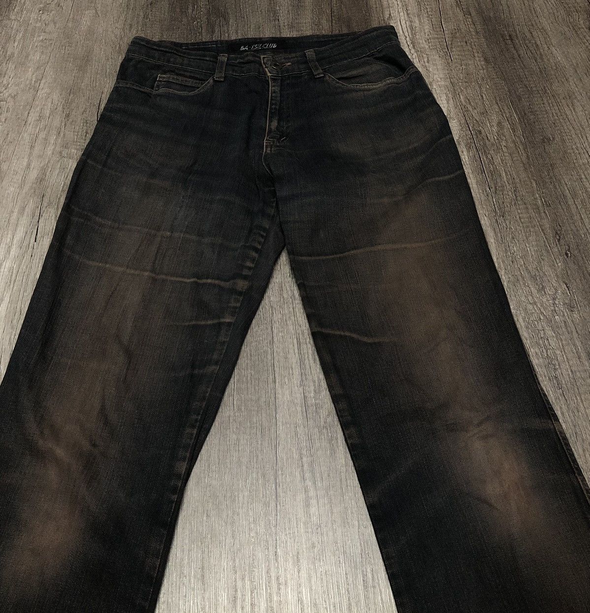 If Six Was Nine × Le Grande Bleu (L.G.B.) VINTAGE BA-TSU CLUB DIV JEANS (Unisex) Size US 30 / EU 46 - 3 Thumbnail