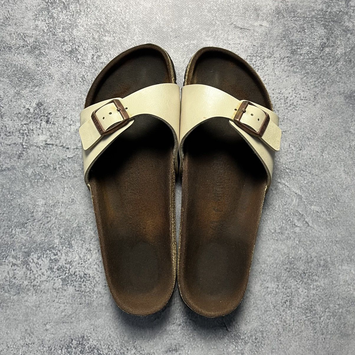 Birkenstock Birkenstock Madrid Birko-Flor Graceful Pearl White Sandals Size US 11 / IT 41 - 2 Thumbnail