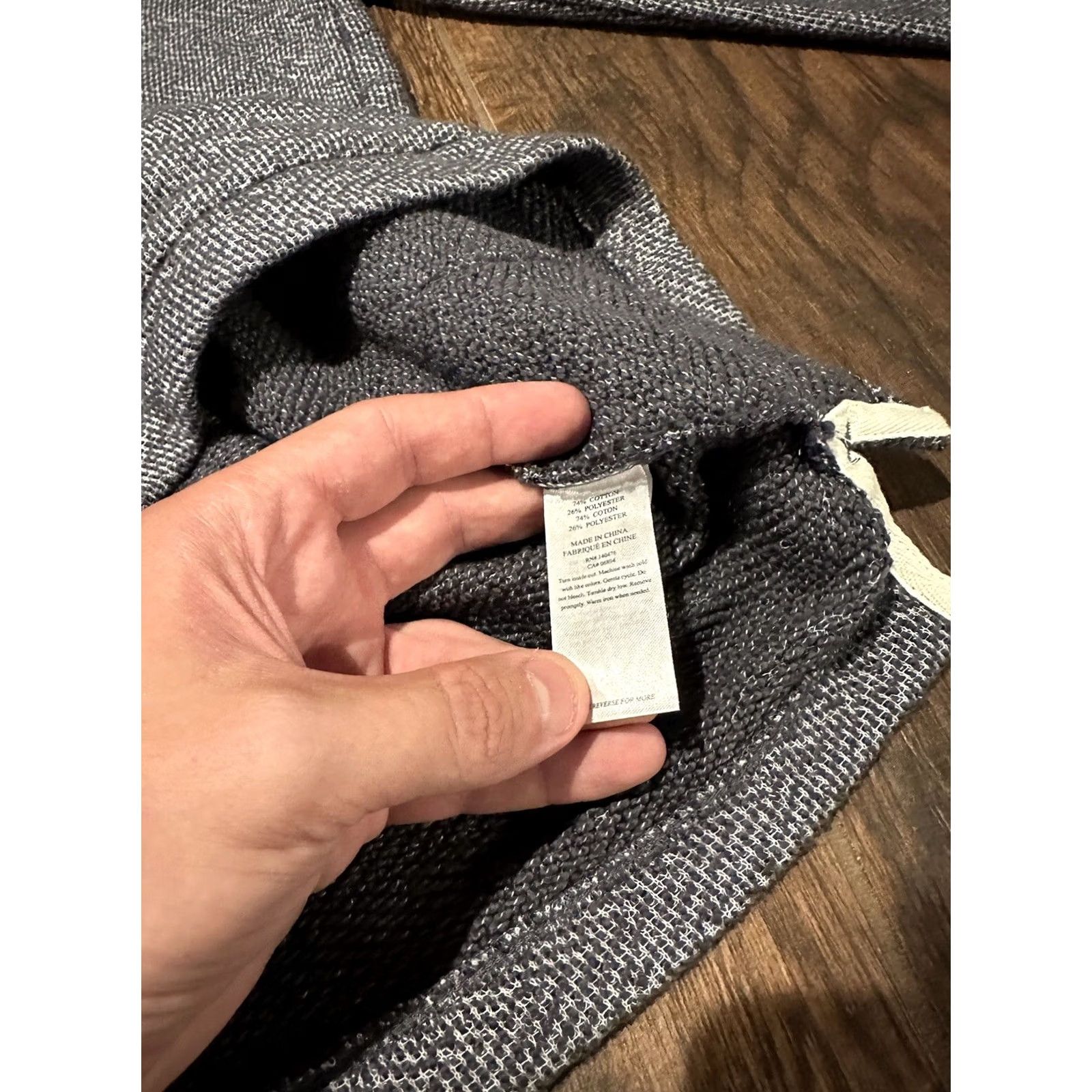 Faherty VINTAGE? FAHERTY Granite Gray Baja Beach Poncho mens hoodie Size M Size US M / EU 48-50 / 2 - 6 Thumbnail