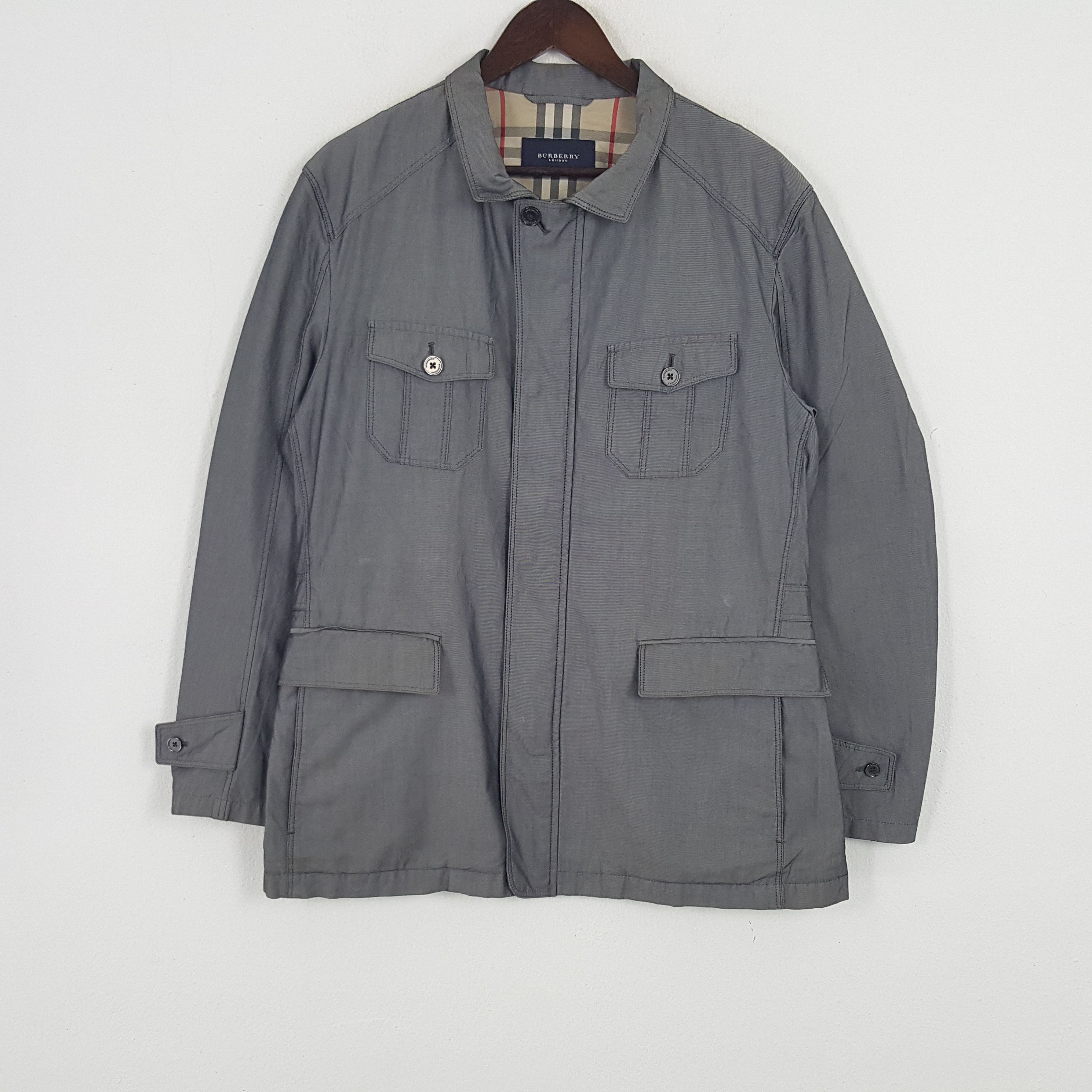Burberry × Vintage Vintage Burberry London Custom Art Zipper Jacket Size US L / EU 52-54 / 3 - 3 Thumbnail