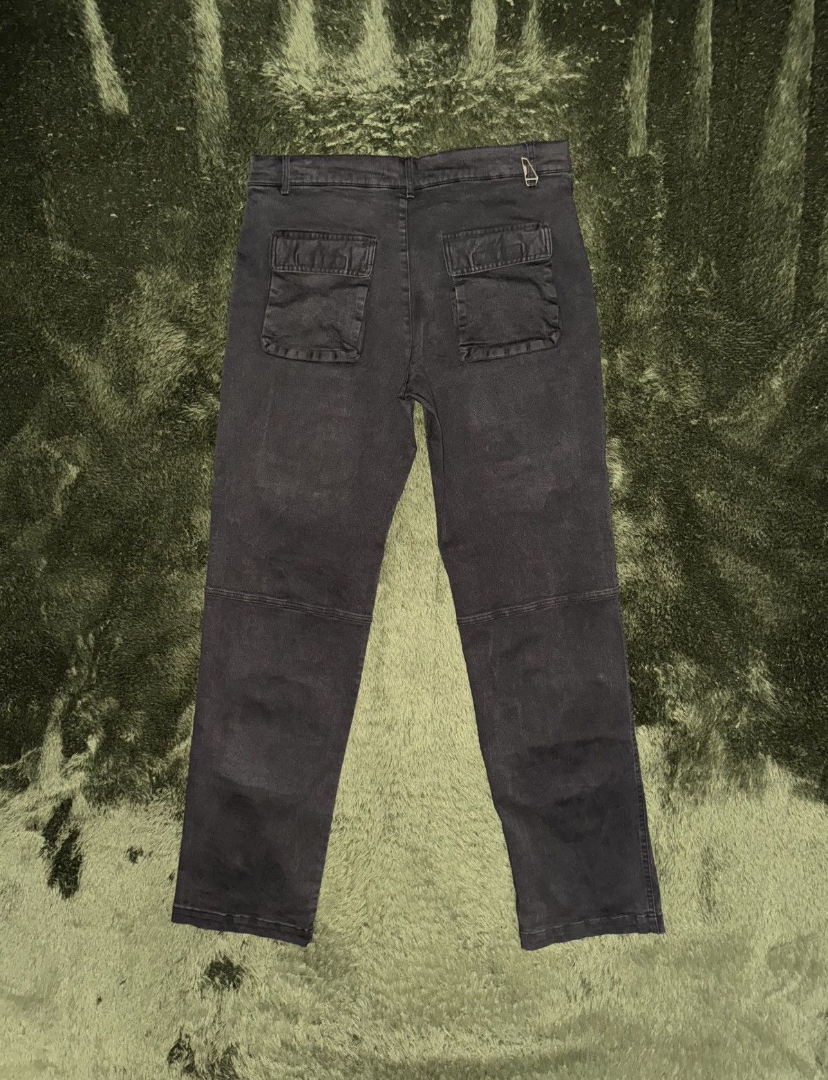 Japanese Brand [2] UNDERMYCAR Vintage Wash Pocket Detail Cargo Pants Olive Size US 32 / EU 48 - 9 Thumbnail