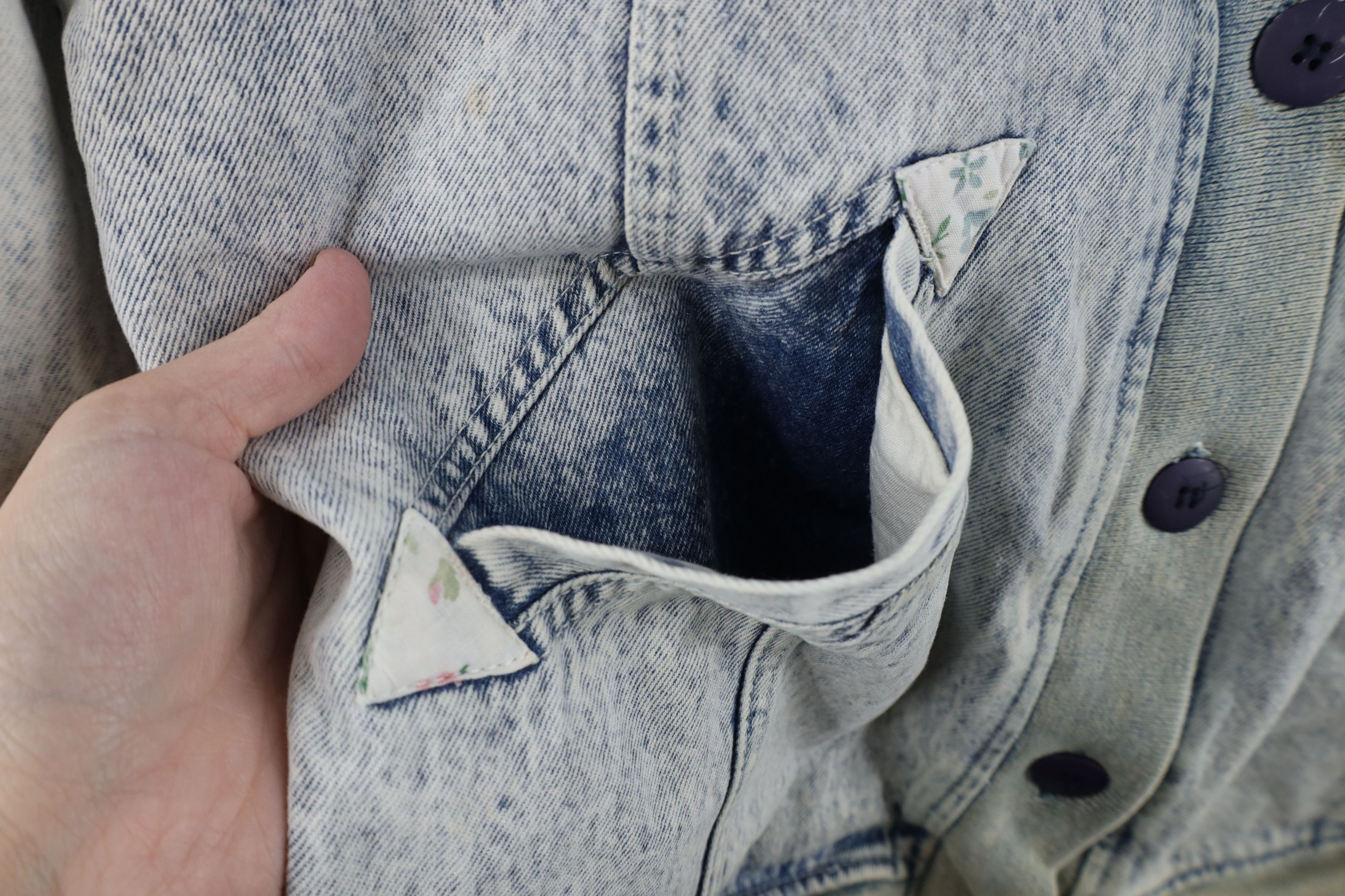 Vintage Vintage 90s Streetwear Acid Wash Denim Cardigan Jacket Size M / US 6-8 / IT 42-44 - 7 Thumbnail