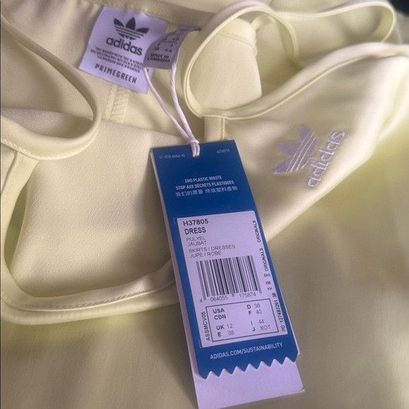 Adidas Adicolor Classics Satin Dress Pulse Yellow M Size XL / US 12-14 / IT 48-50 - 7 Thumbnail