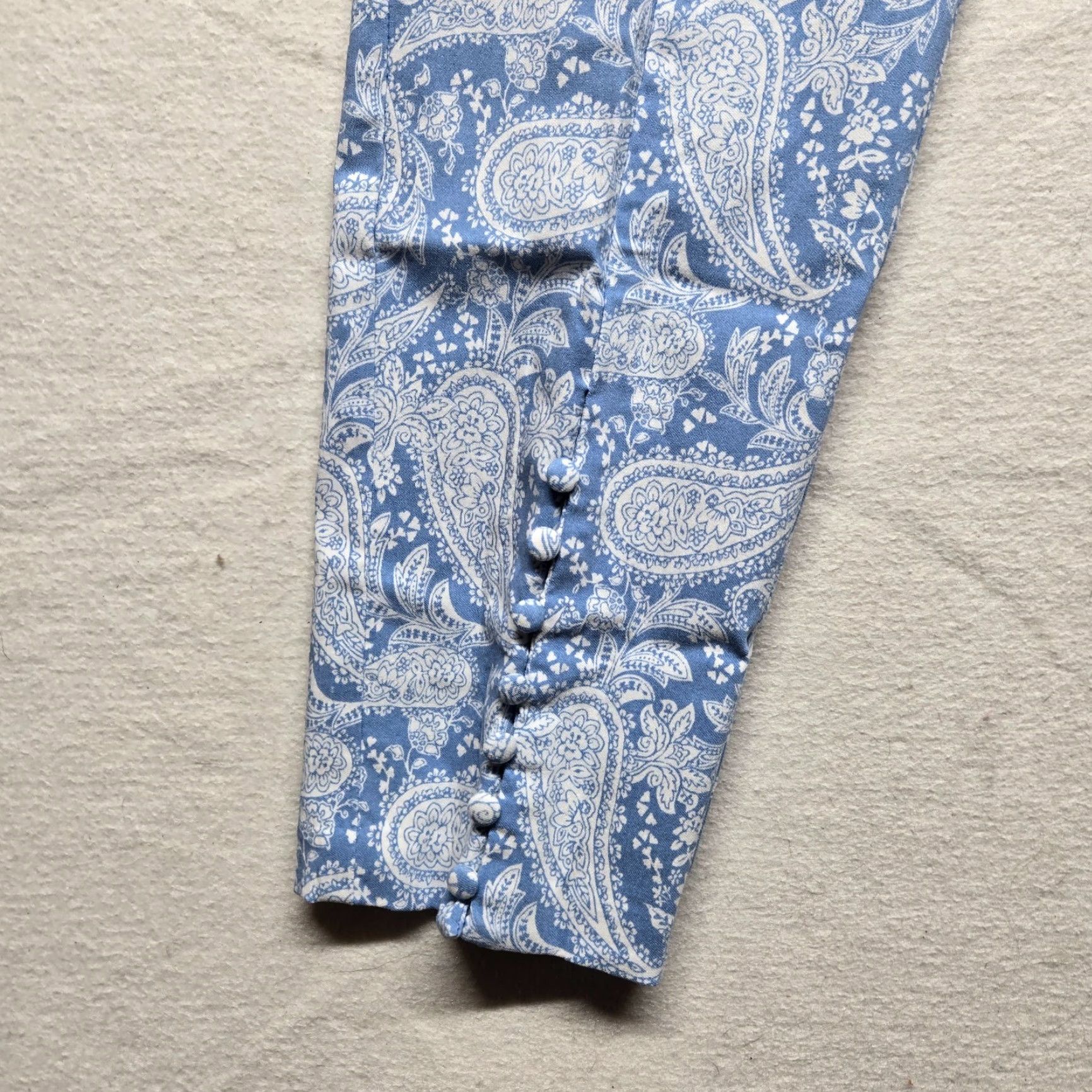 Vintage CATO Women's Casual Zip Pants Size 8 Blue Stretch Cotton Ankle Chino Size 30" / US 8 / IT 44 - 3 Thumbnail