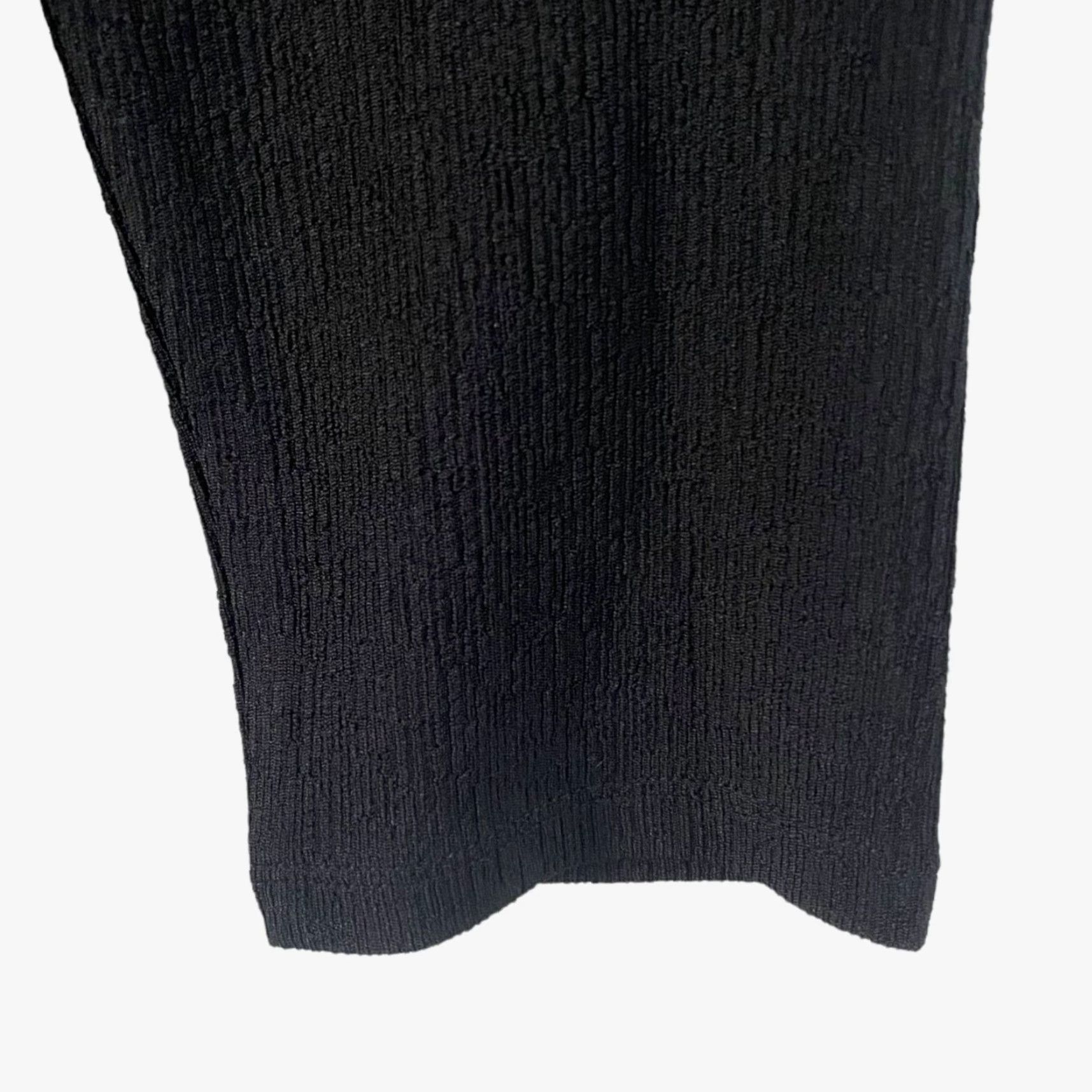 Ann Taylor Ann Taylor Crinkle Crepe V-Neck Blouse Black Womens Medium 3/4-Sleeve Blouse Size M / US 6-8 / IT 42-44 - 7 Thumbnail