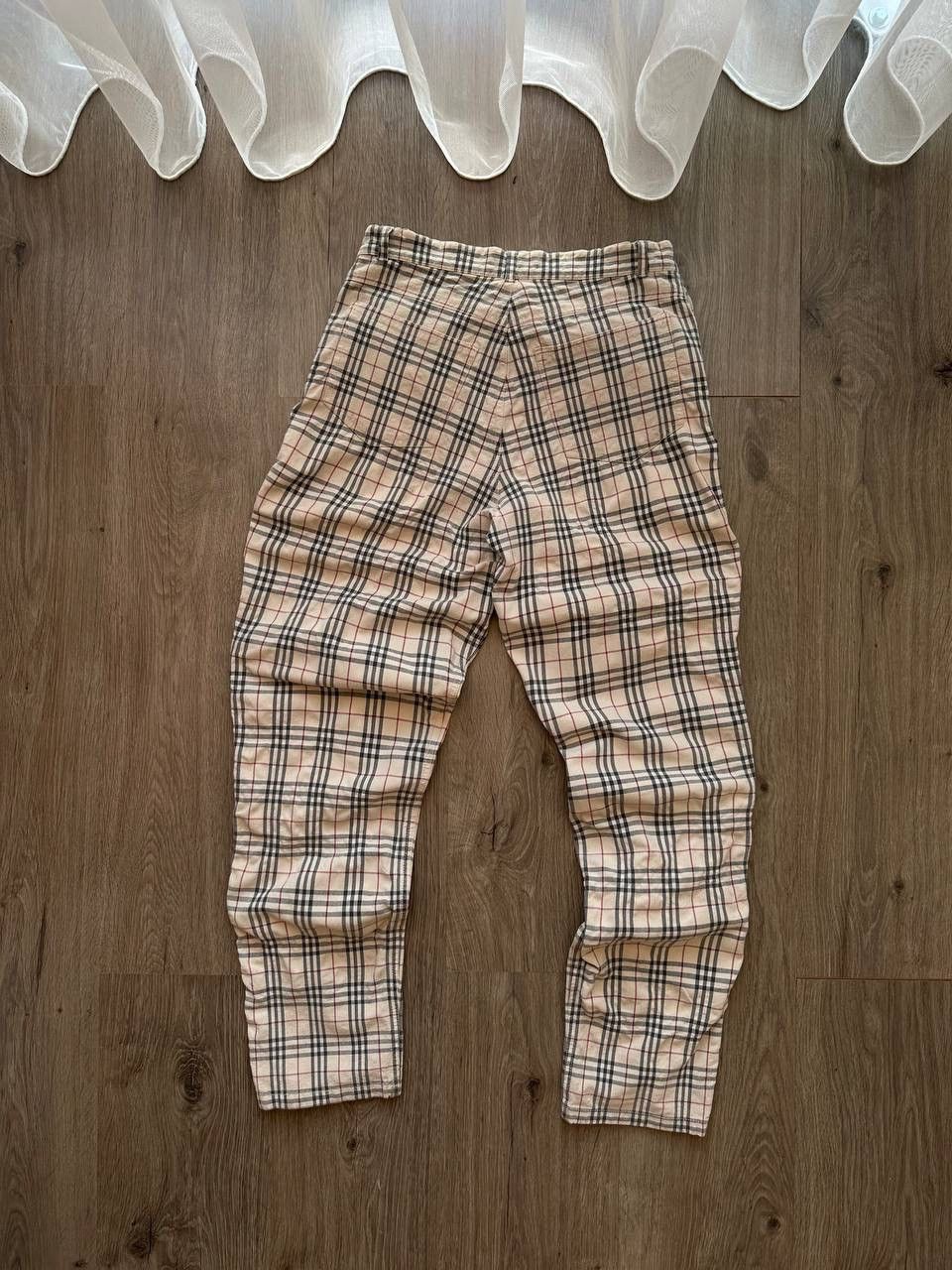 Burberry × Vintage Vintage Burberry Beige Nova Check Pants Size US 31 - 19 Thumbnail
