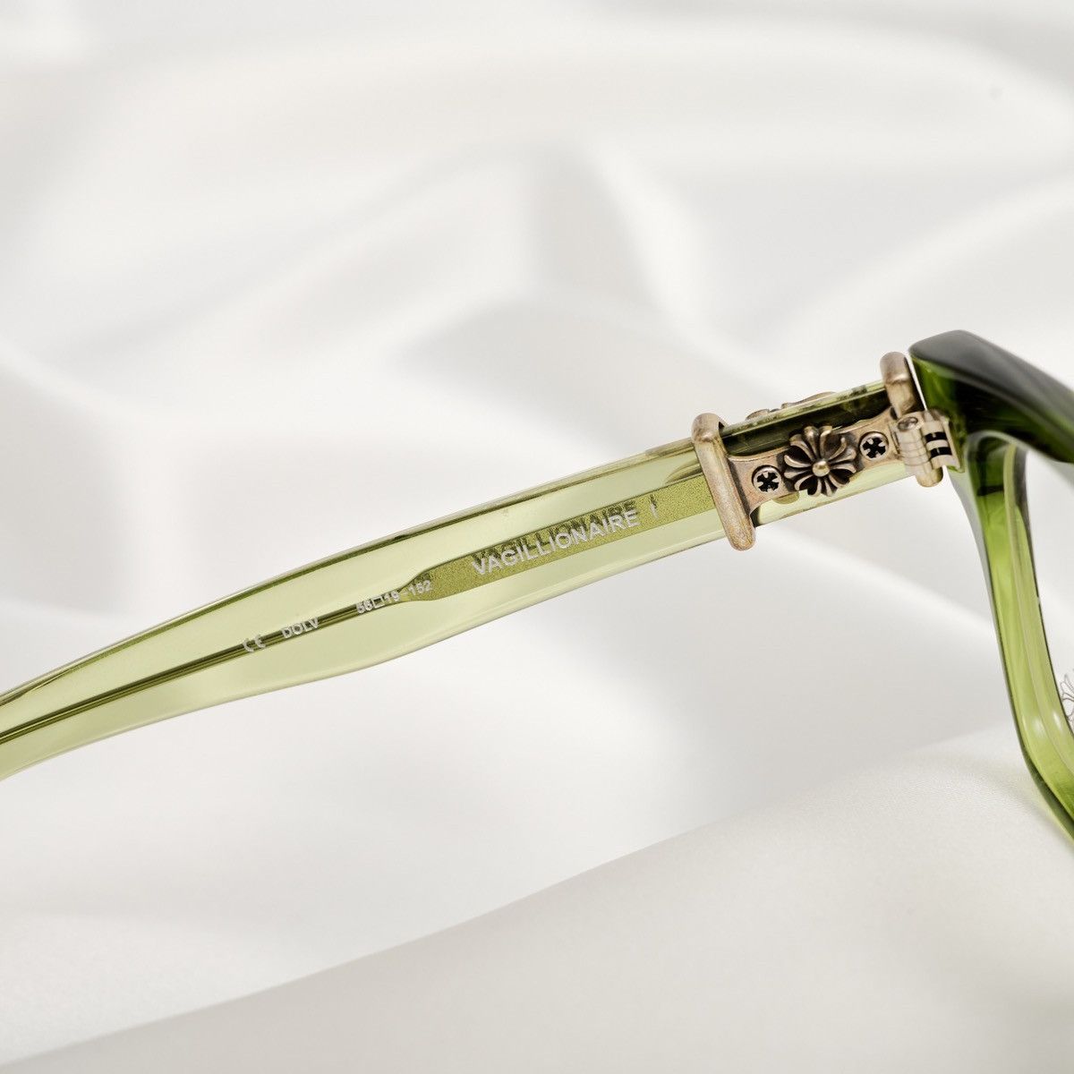 Chrome Hearts CHROME HEARTS VAGILLIONAIRE I DARK OLIVE GLASSES Size ONE SIZE - 5 Thumbnail