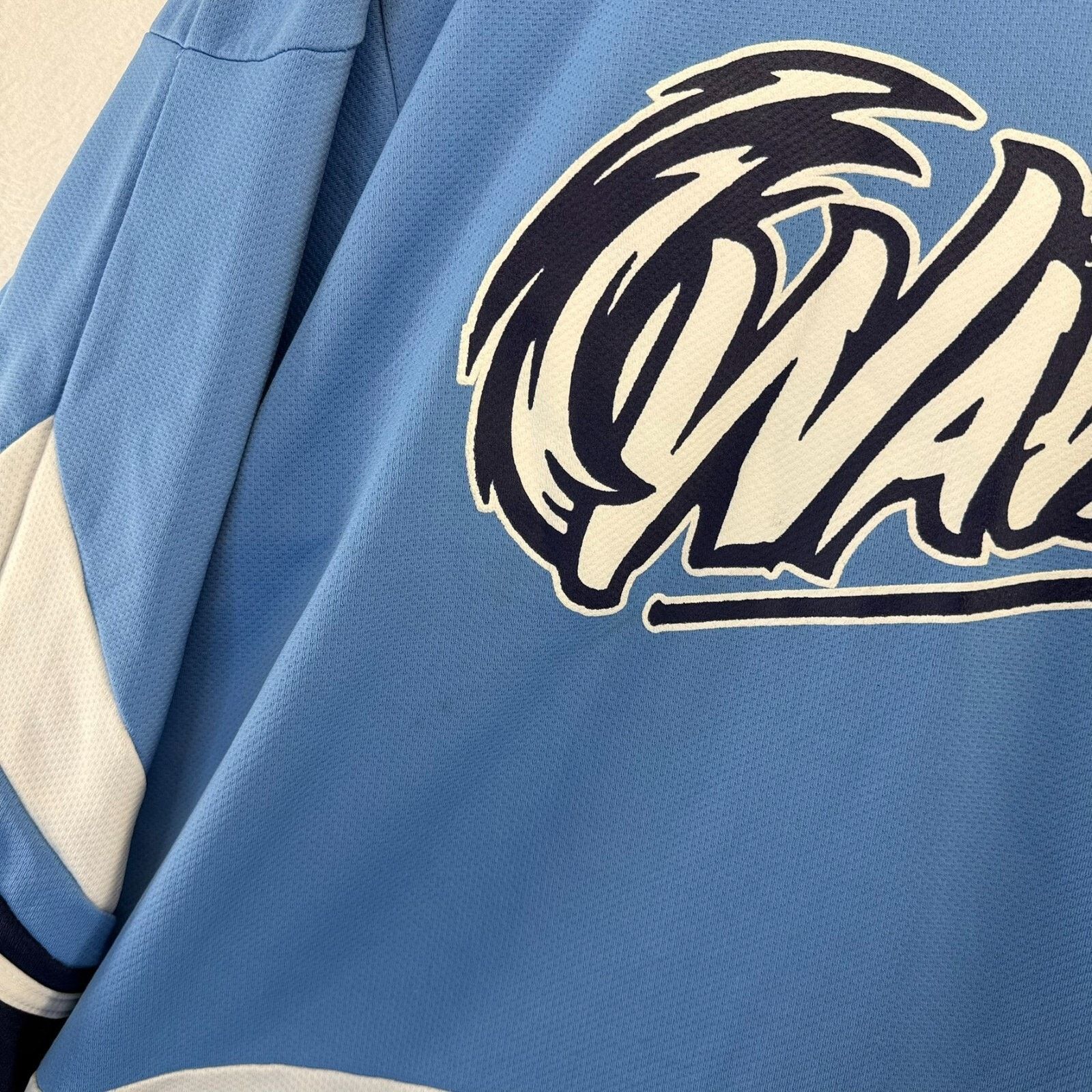 Vintage Vintage Southern Maine Wave Hockey Jersey Men's Large Blue Size US L / EU 52-54 / 3 - 2 Thumbnail
