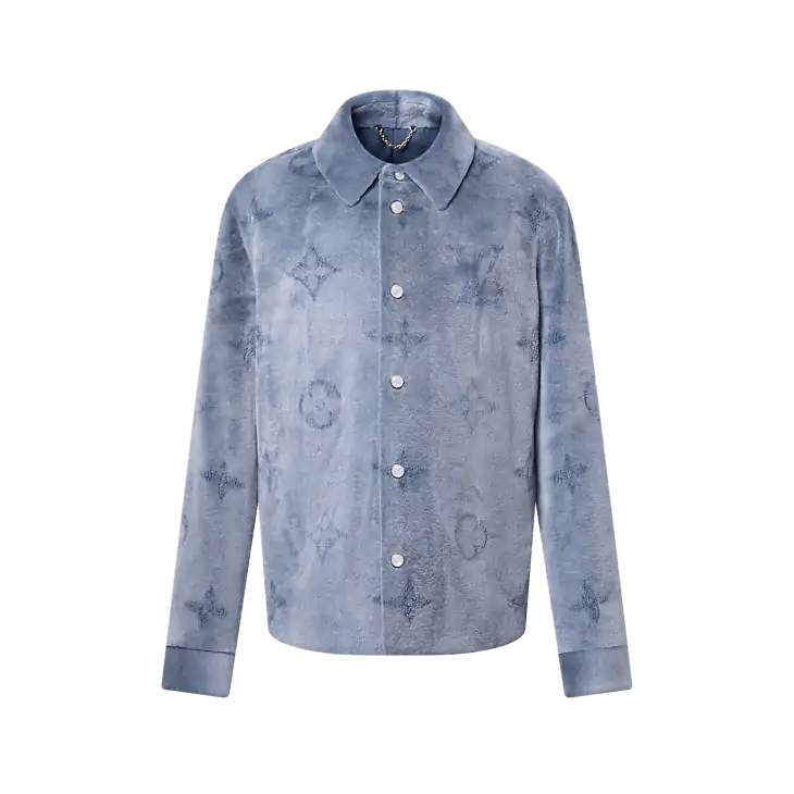 Louis Vuitton Mink Perforated Monogram Overshirt Size US S / EU 44-46 / 1 - 1 Thumbnail