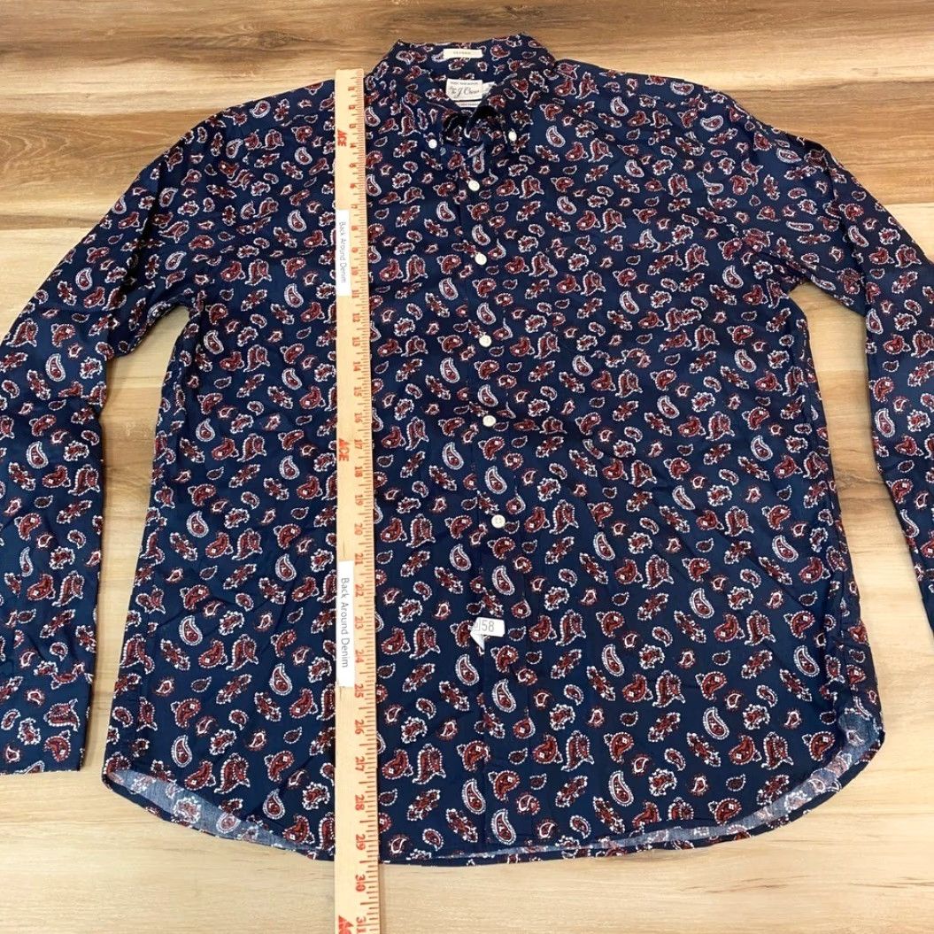 J.Crew J.Crew Shirt Mens Medium Paisley Classic Button-Up Secret Wash Long Sleeve Blue Button-Down Collared Cotton Shirt Mens Fashion Size US M / EU 48-50 / 2 - 5 Thumbnail