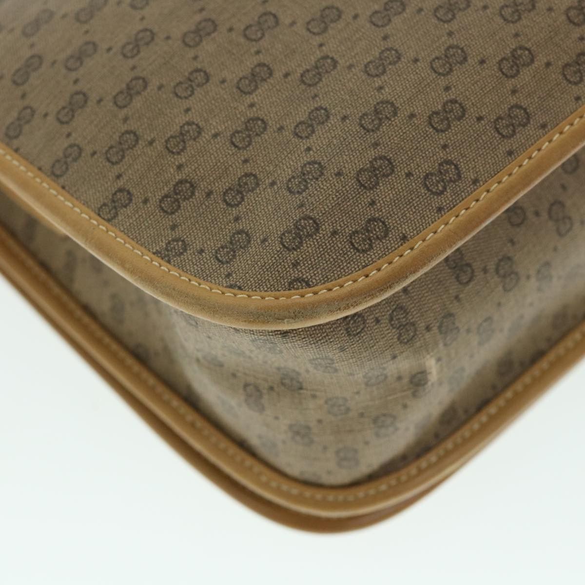 Gucci GUCCI Micro GG Canvas Web Sherry Line Shoulder Bag Beige Size ONE SIZE - 16 Thumbnail