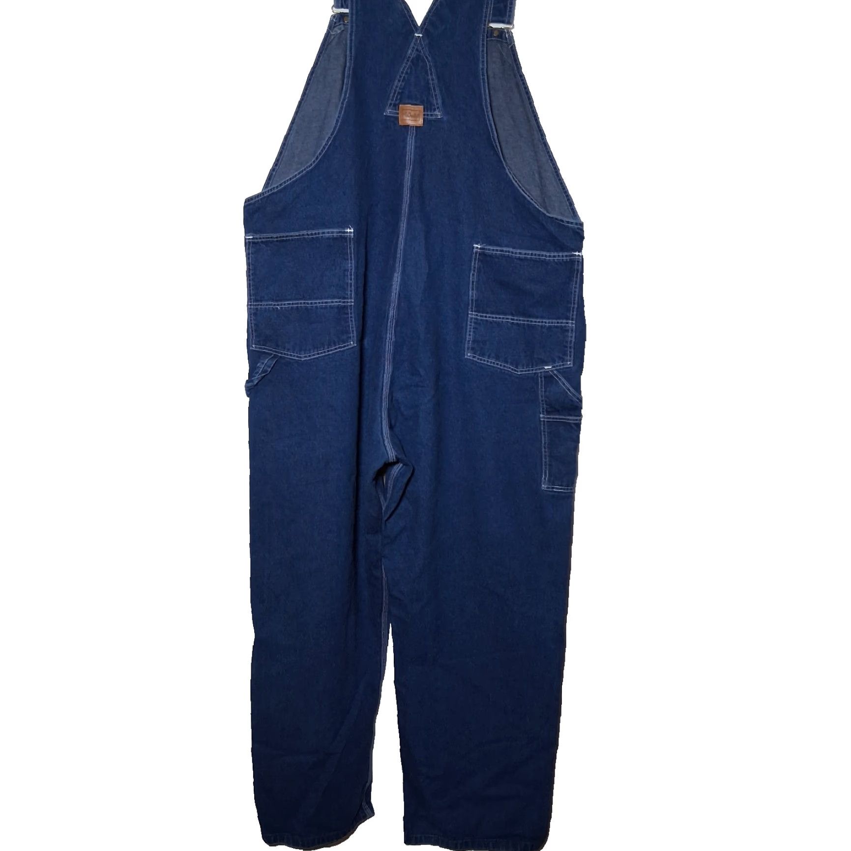 Walls Walls Workwear Overalls Jeans Denim Carpenter 52x31 Blue Men Bibs 5-Pocket Denim Work Bibs Dark Wash Mens Workwear Size US 36 / EU 52 - 3 Thumbnail