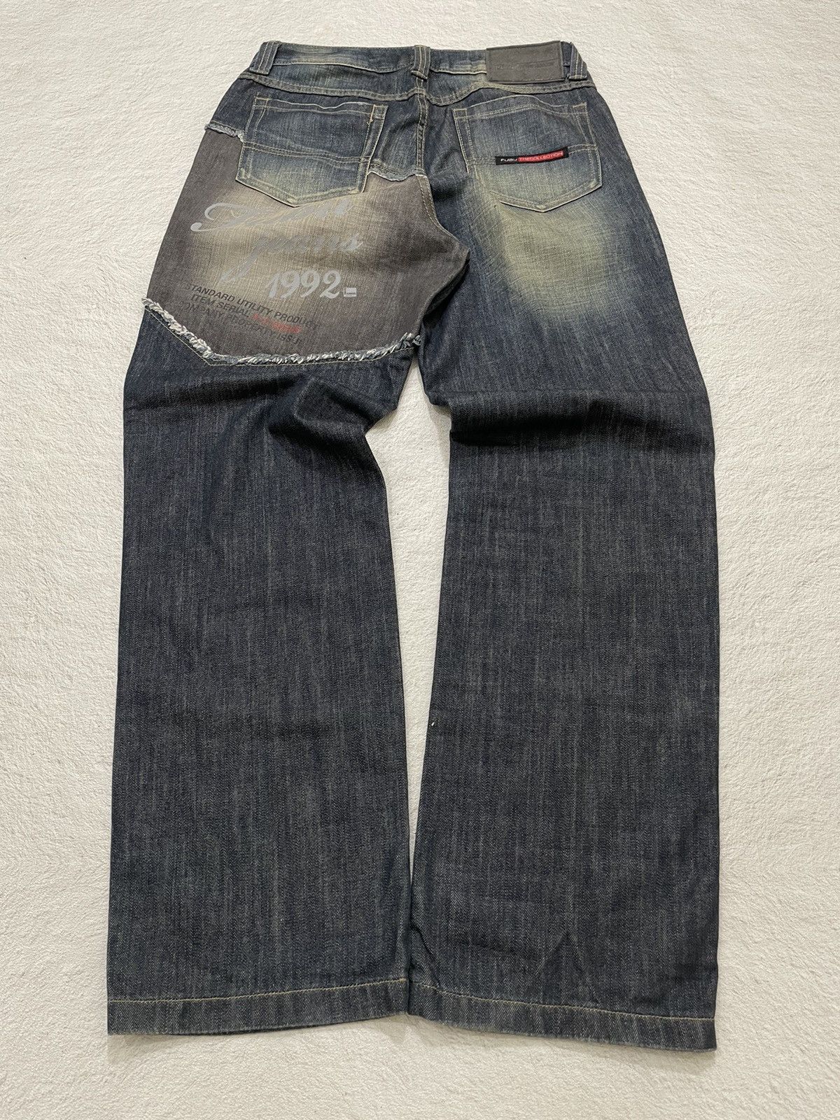 Fubu 2000s Fubu Baggy Jeans Stonewas Big Logo Size US 30 / EU 46 - 6 Thumbnail