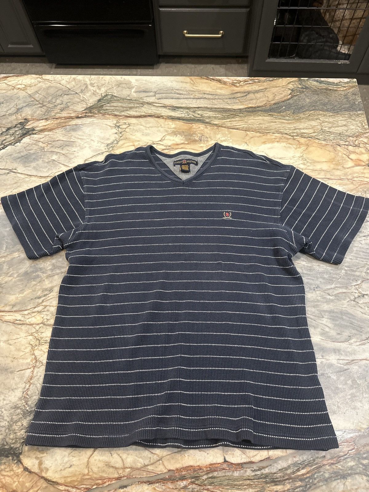 Tommy Hilfiger Vintage Waffle Knit Tommy Hilfiger T Shirt Size US M / EU 48-50 / 2 - 1 Thumbnail