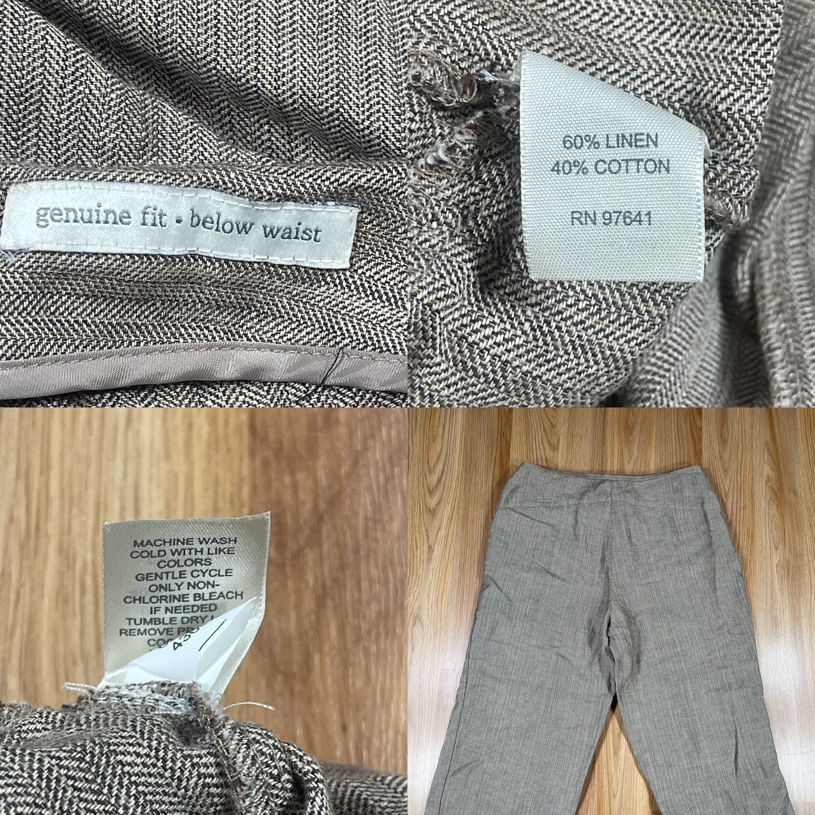 J. Jill J. Jill Pants Womens 6 Beige Linen Blend Straight Leg Below Waist Vintage? No (Follow rules) Size 28" / US 6 / IT 42 - 9 Thumbnail