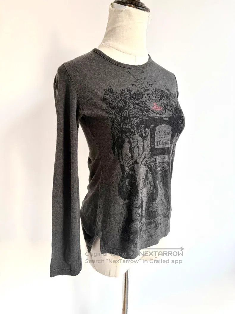 Vivienne Westwood Vivienne Westwood Grey Printed Saturn Underwear Top T-Shir Size S / US 4 / IT 40 - 3 Thumbnail