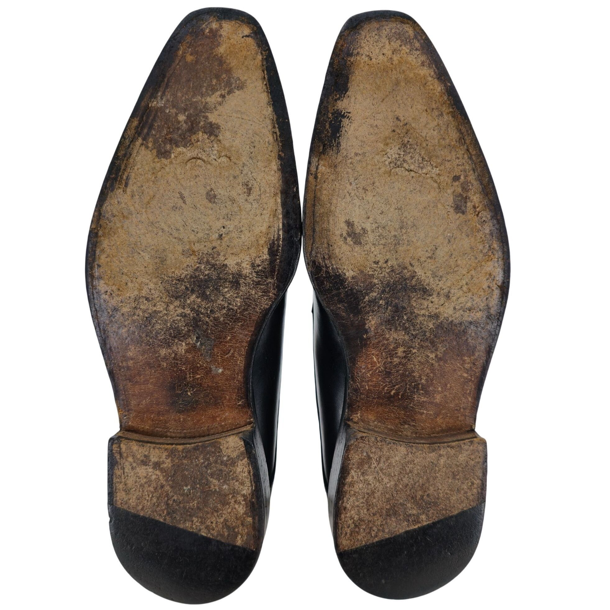 Other Vintage Italian McDowell Men 9.5D /8.5UK Black Leather Derby Size US 9.5 / EU 42-43 - 4 Thumbnail