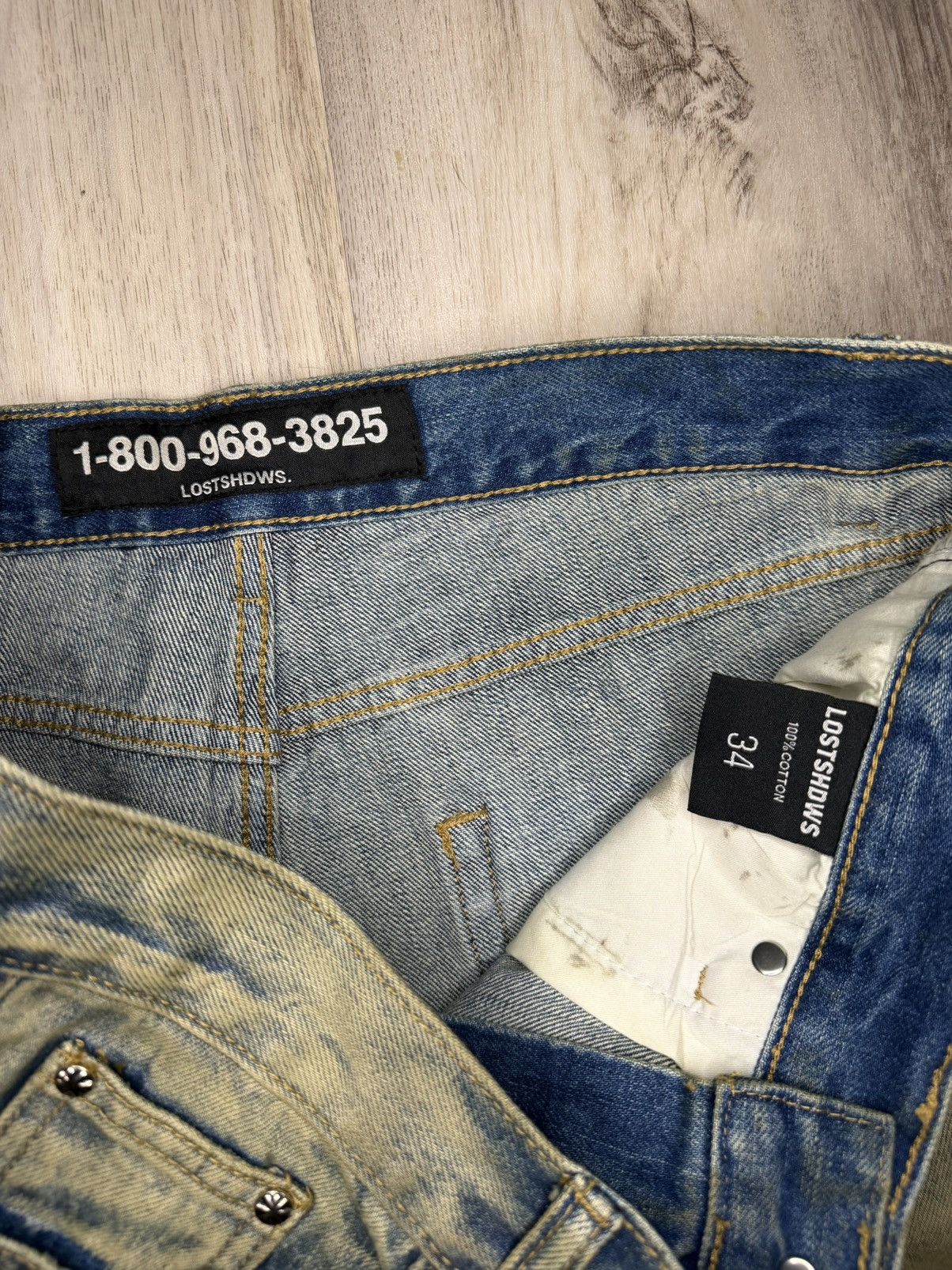 LOSTSHDWS LOSTSHDWS “Titanium Dirty Denim” sz 34 NWT Size US 34 / EU 50 - 8 Thumbnail