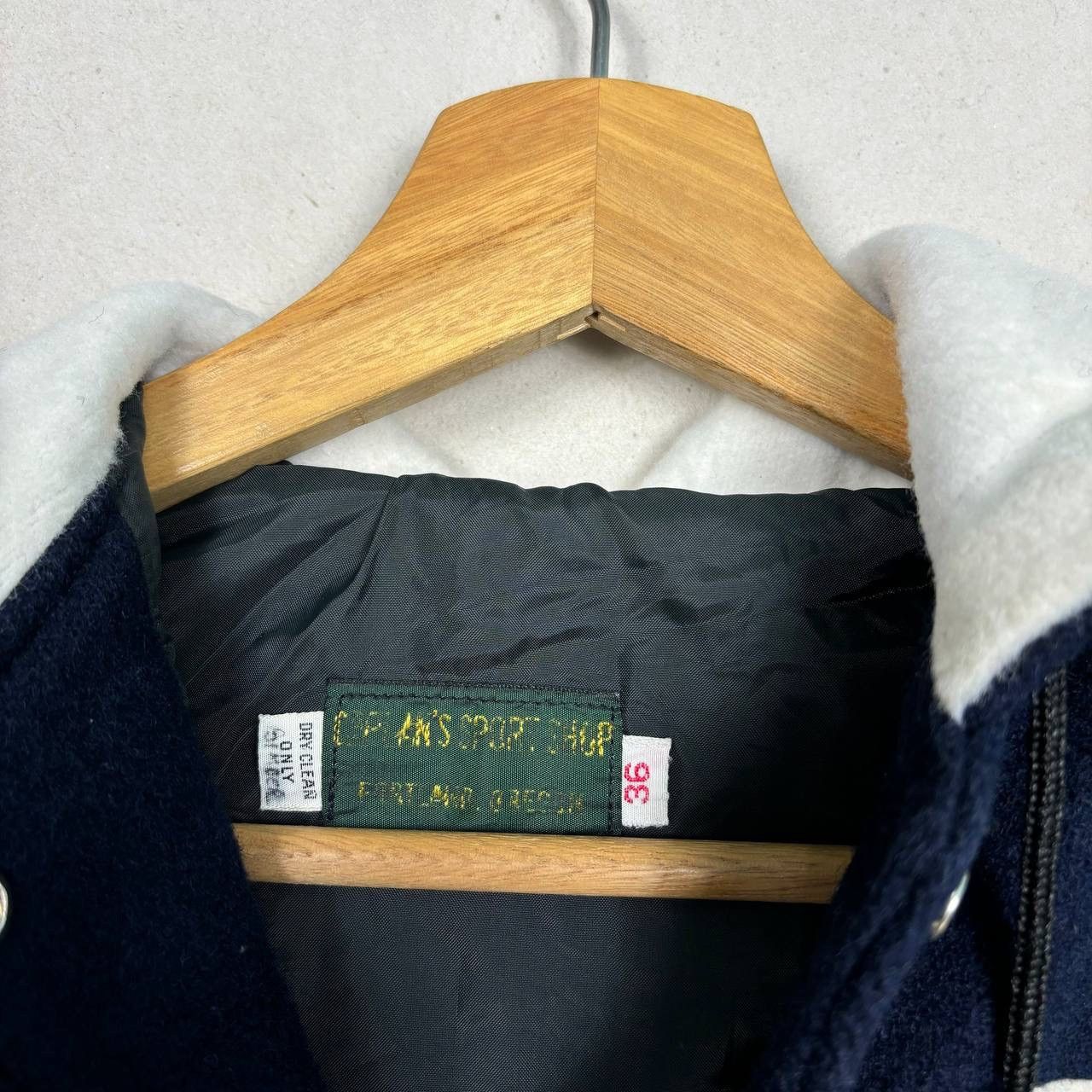 Other Thrashed 80s Caplan's Varsity Jacket Navy Zip Hood Sz 36 Size US XS / EU 42 / 0 - 11 Thumbnail