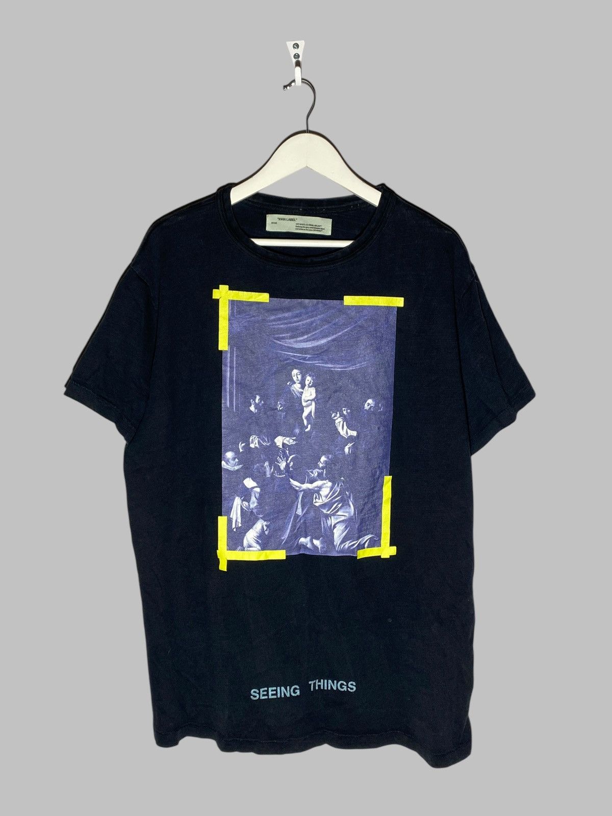 Off-White Off White Caravaggio Graphic Print Authentic T-shirt Size US L / EU 52-54 / 3 - 1 Thumbnail