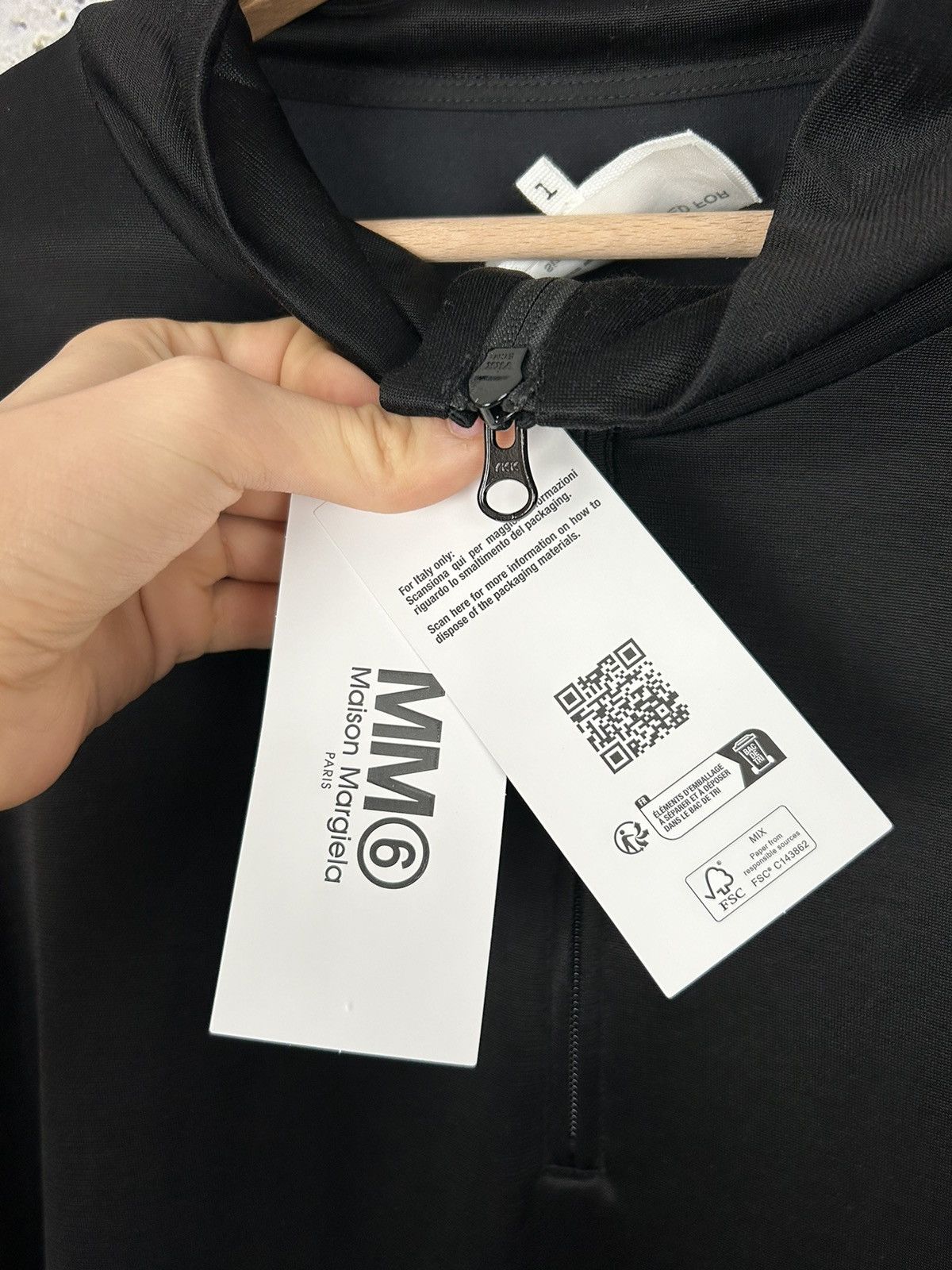Designer Maison Margiela MM6 Paris Half Zip Sweatshirt/Longsleeve Size US L / EU 52-54 / 3 - 8 Thumbnail