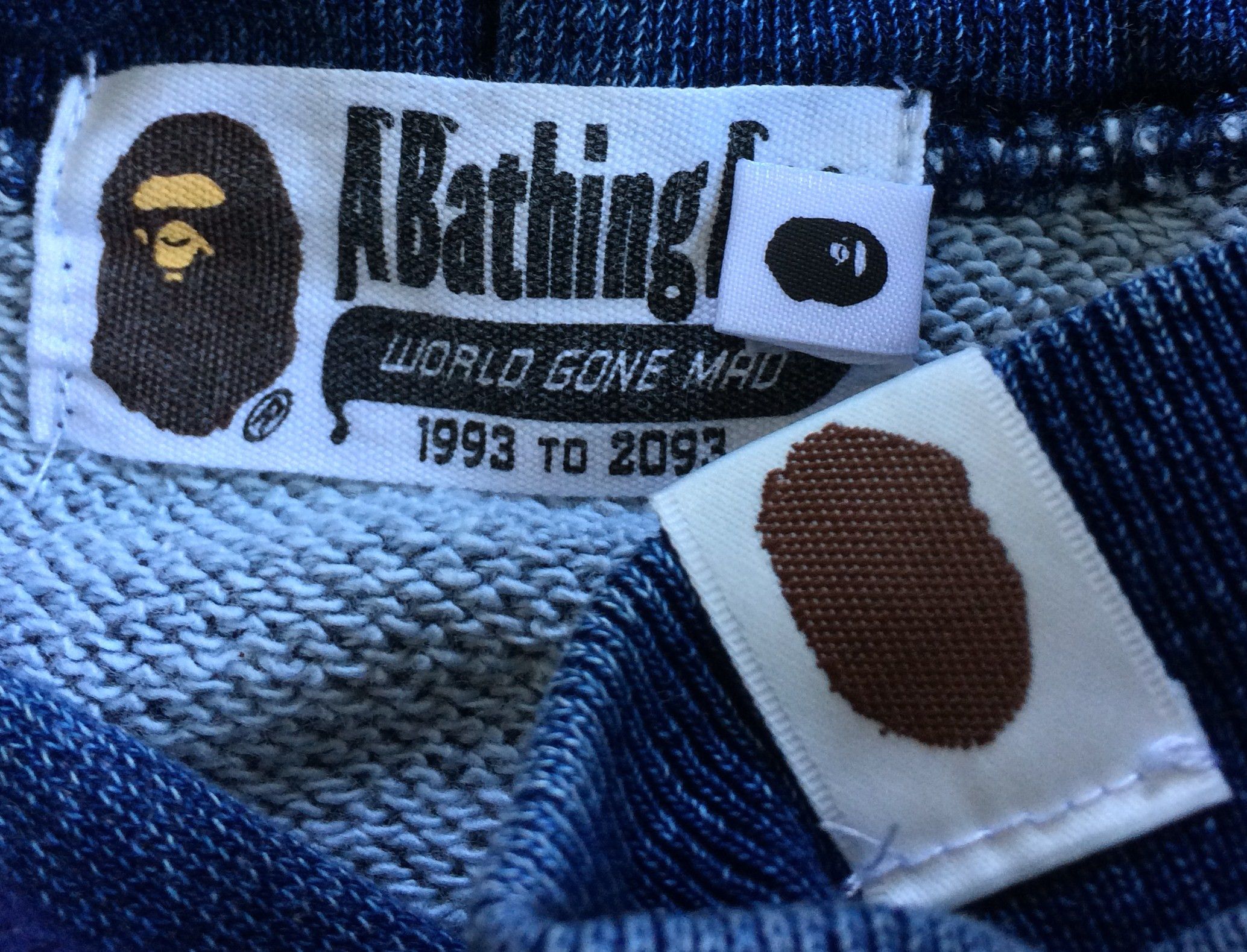 Bape Indigo College Pullover Hoodie Size US L / EU 52-54 / 3 - 6 Thumbnail