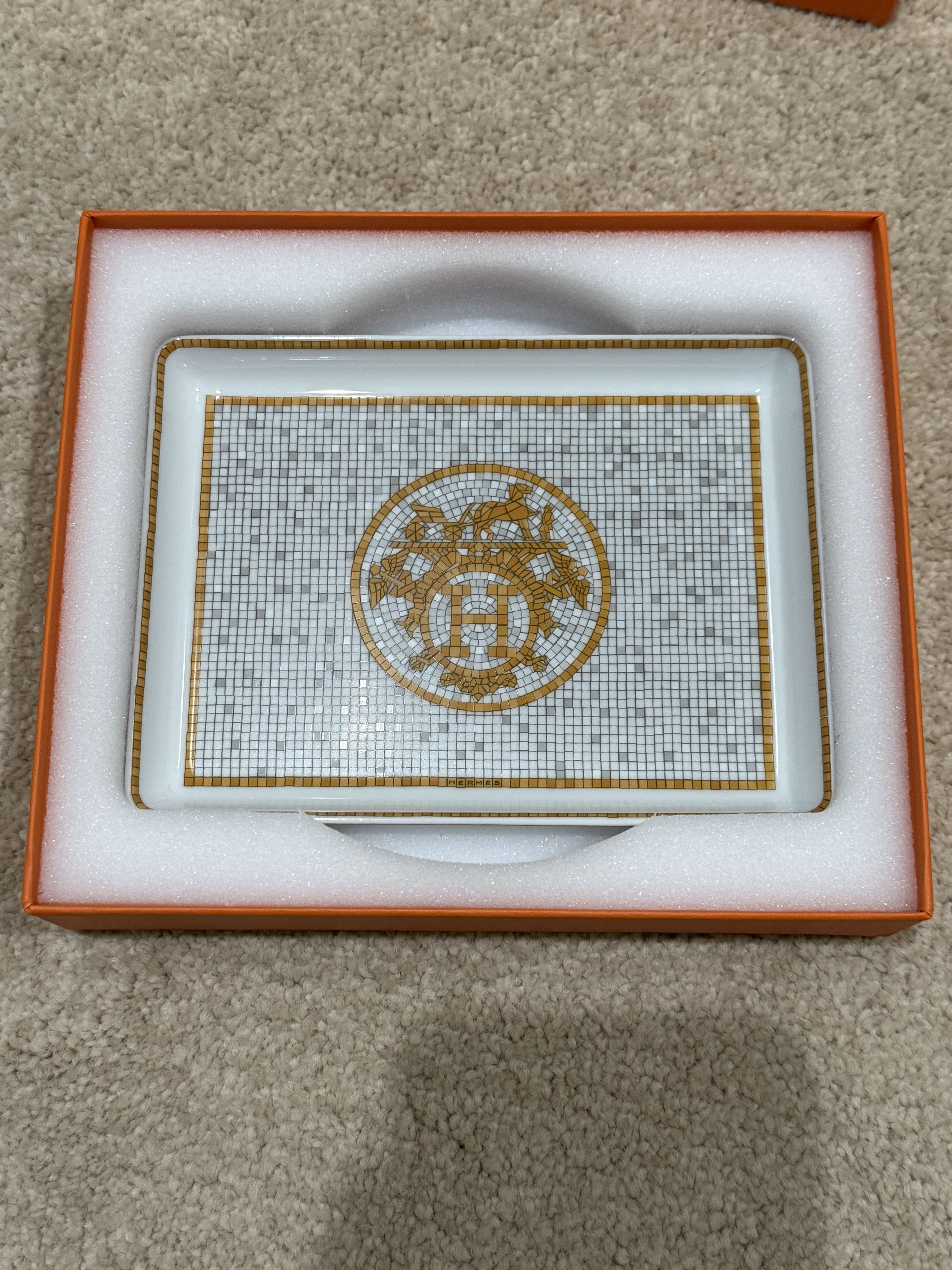 Hermes New Hermès Mosaique au 24 gold tray - small model Size ONE SIZE - 6 Thumbnail