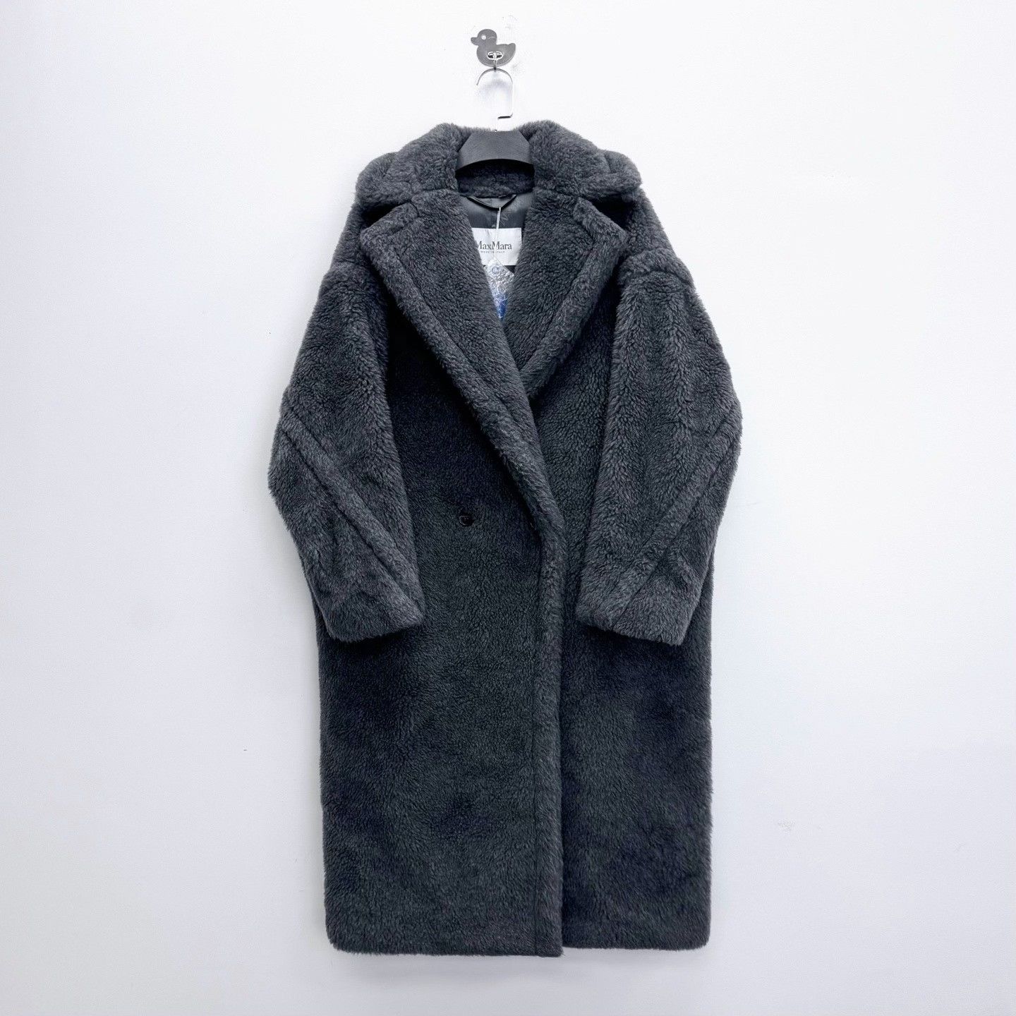 Max Mara MaxMara Gray Teddy Long Coat Size M / US 6-8 / IT 42-44 - 1 Thumbnail