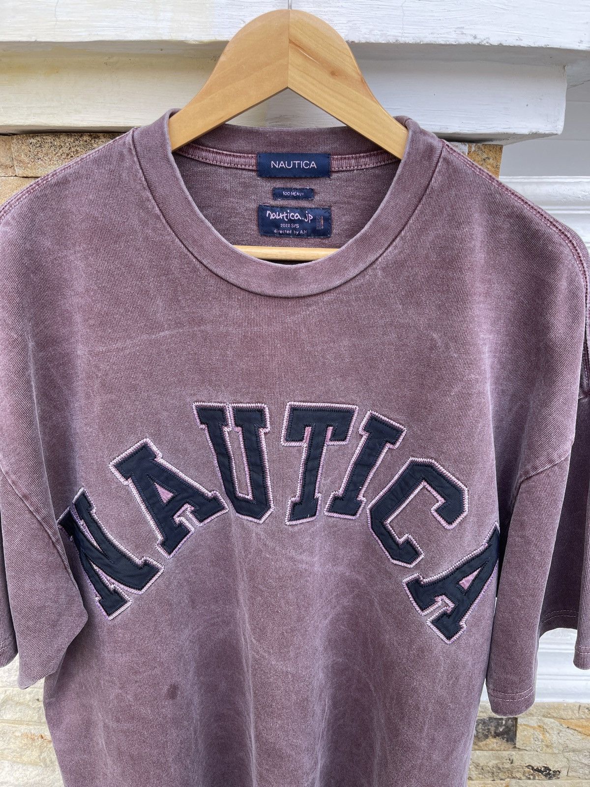 Nautica Rare🔥Nautica JP Spell Out Logo T-Shirt stone Wash Size US XL / EU 56 / 4 - 3 Thumbnail