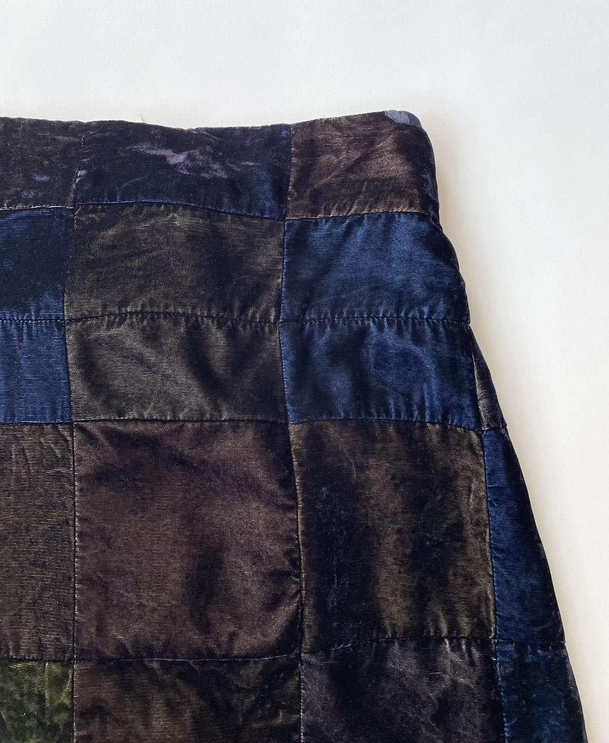 Comme des Garcons S/S 04 Patchwork Velvet Biker Skirt Size 26" / US 2 / IT 38 - 13 Thumbnail