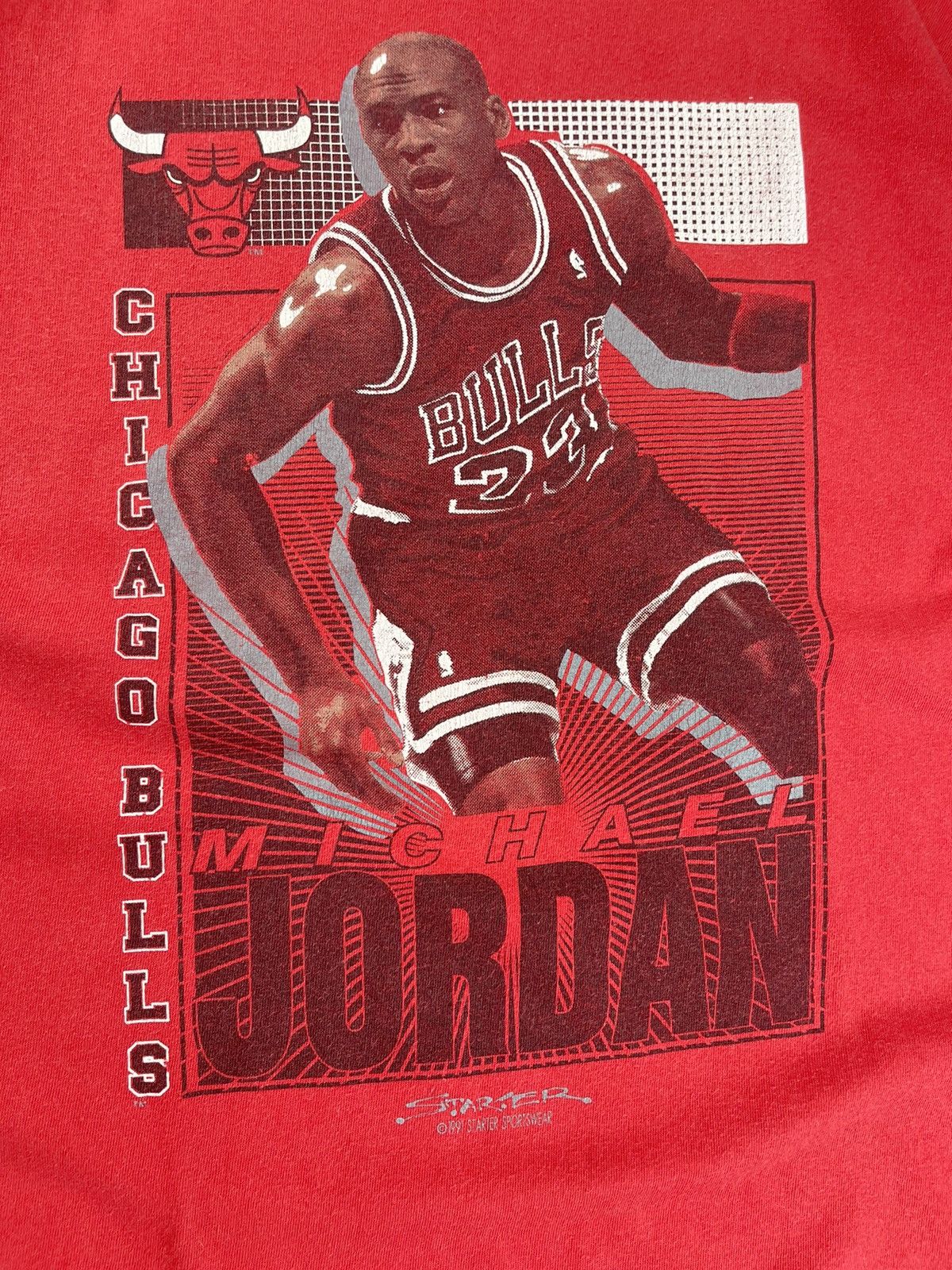 Jordan Brand Vintage 1991 Michael Jordan Chicago Bulls NBA Starter Shirt Size US XL / EU 56 / 4 - 4 Thumbnail