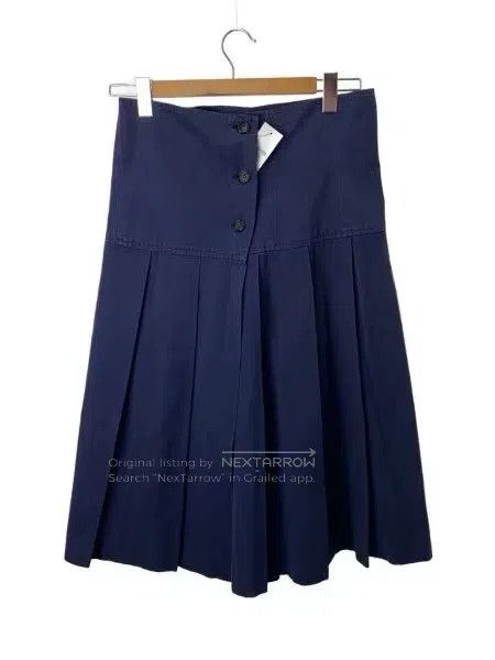Comme Des Garcons size M Blue buttoned pleated skirt
