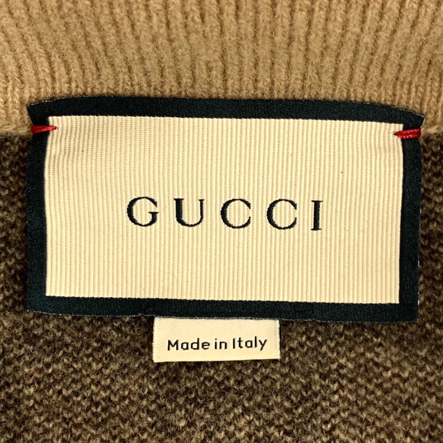 Gucci Gucci Brown Logo Jacquard Wool Cardigan M Size M / US 6-8 / IT 42-44 - 5 Thumbnail