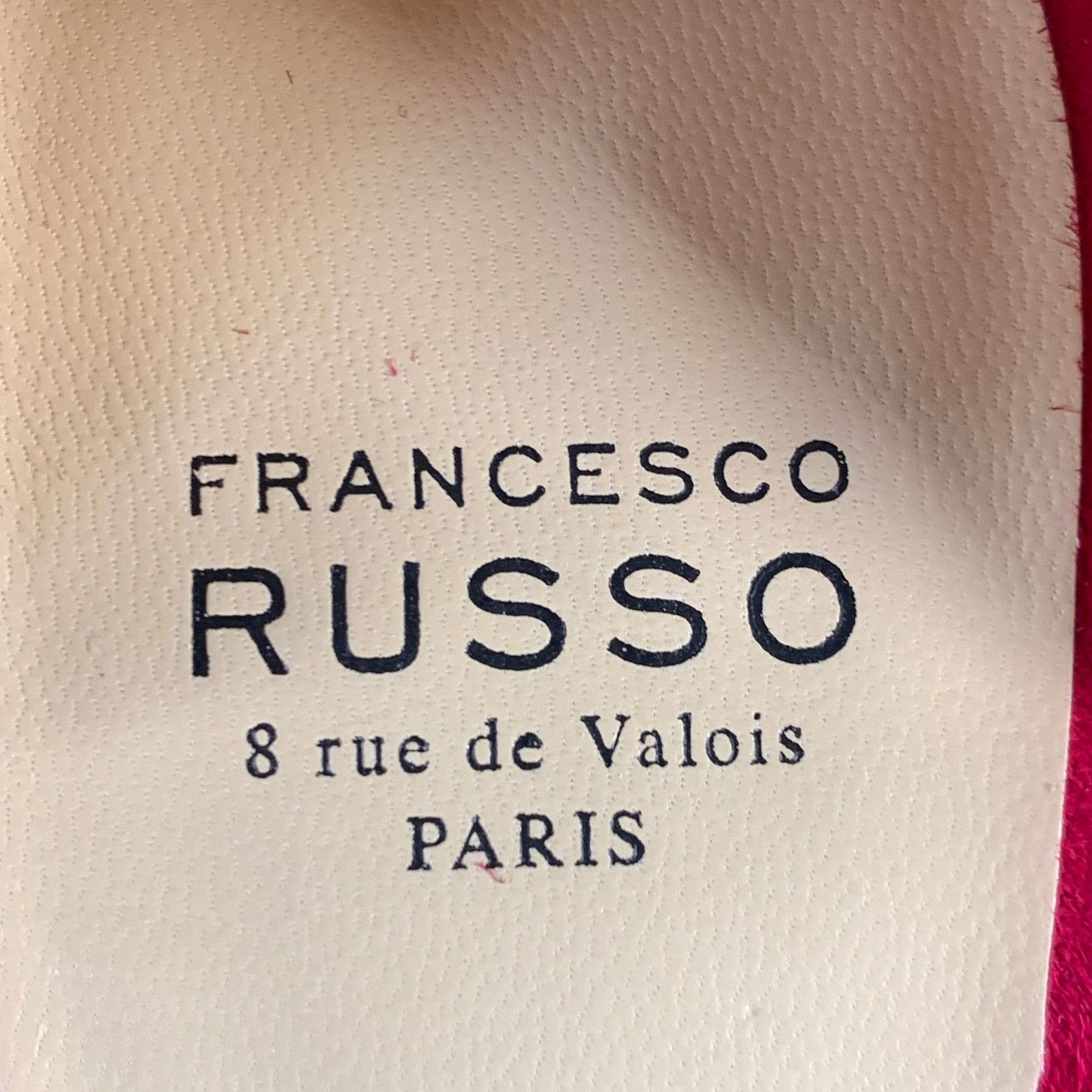 Other FRANCESCO RUSSO Size 7 Red Suede Pointed Toe D'Orsay Pumps Size US 7 / IT 37 - 8 Thumbnail