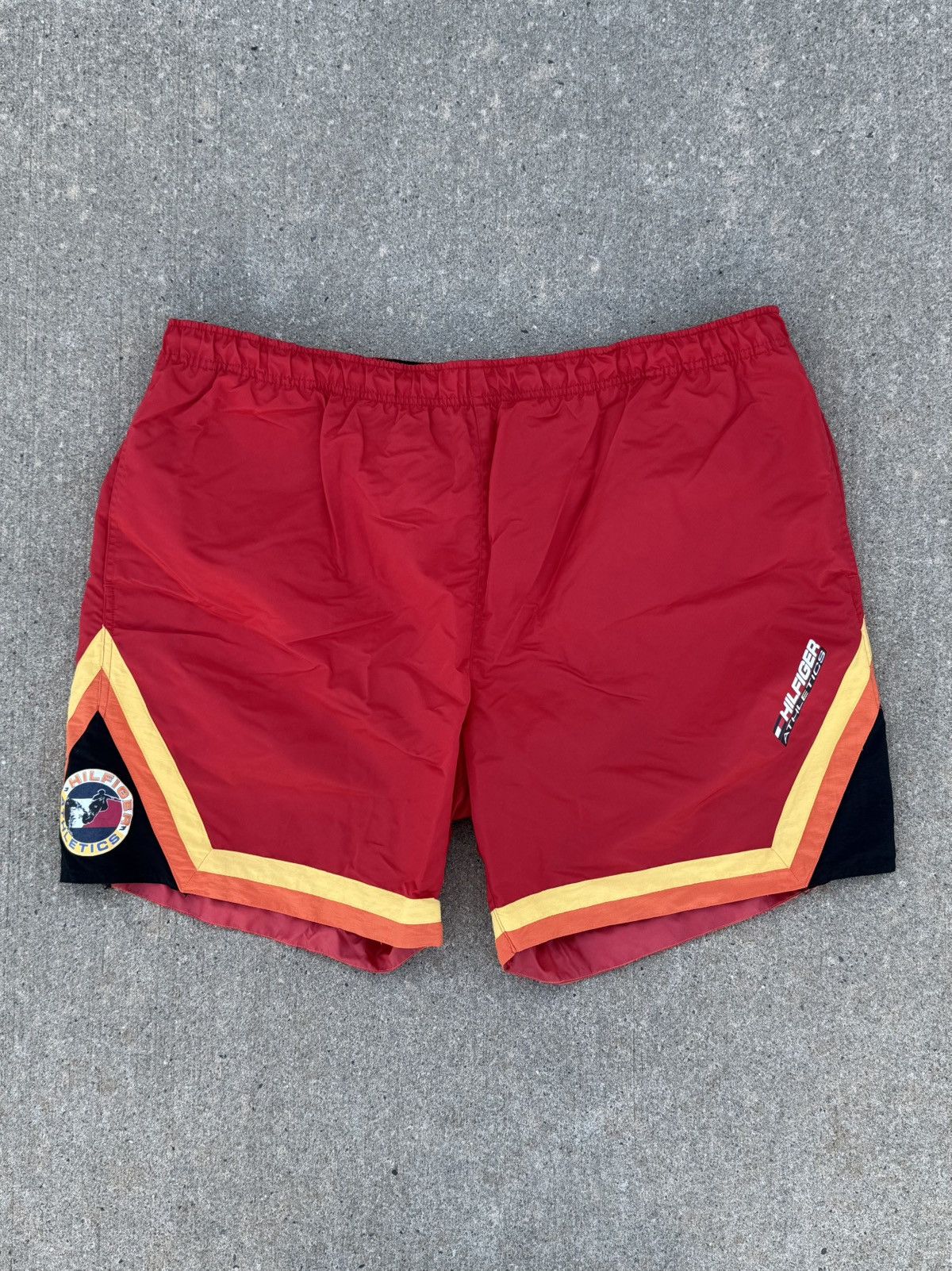 Tommy Hilfiger Rare Vintage Tommy Hilfiger Nylon Mesh Athletics Swim Shorts Size US 36 / EU 52 - 1 Thumbnail