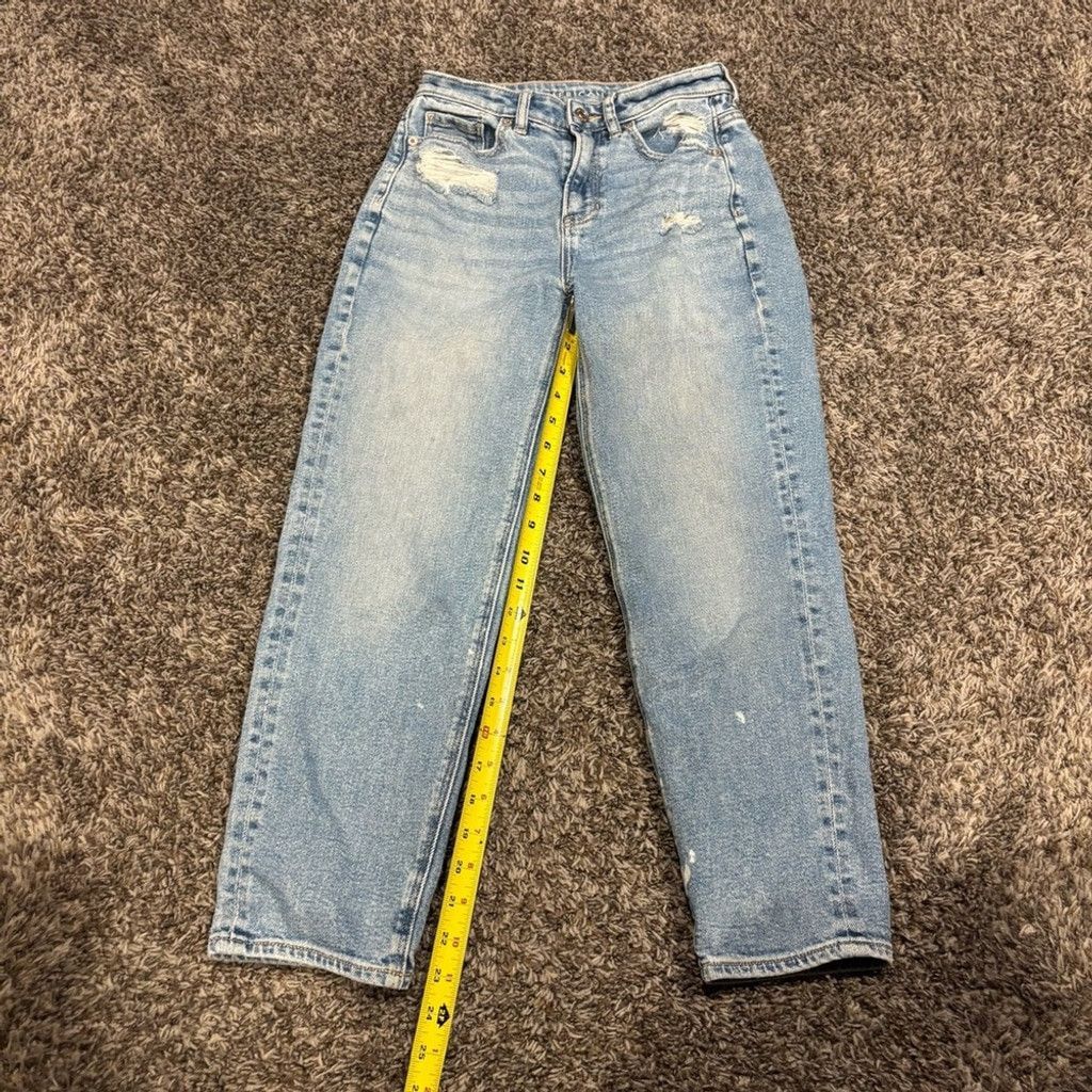 American Eagle Outfitters Women's American Eagle Mom Straight Jeans Size 25" / US 0 / IT 36 - 9 Thumbnail