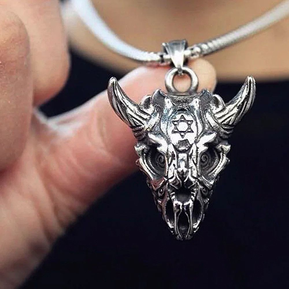 Jewelry Goat Head Pendant Necklace Size ONE SIZE - 2 Thumbnail