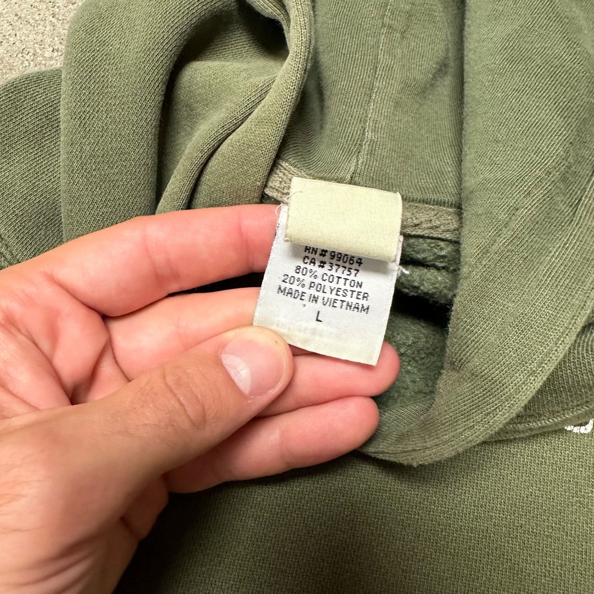 Billabong × Vintage Vintage Y2K Billabong Surf Olive Hoodie Sweatshirt Size L / US 10 / IT 46 - 4 Thumbnail