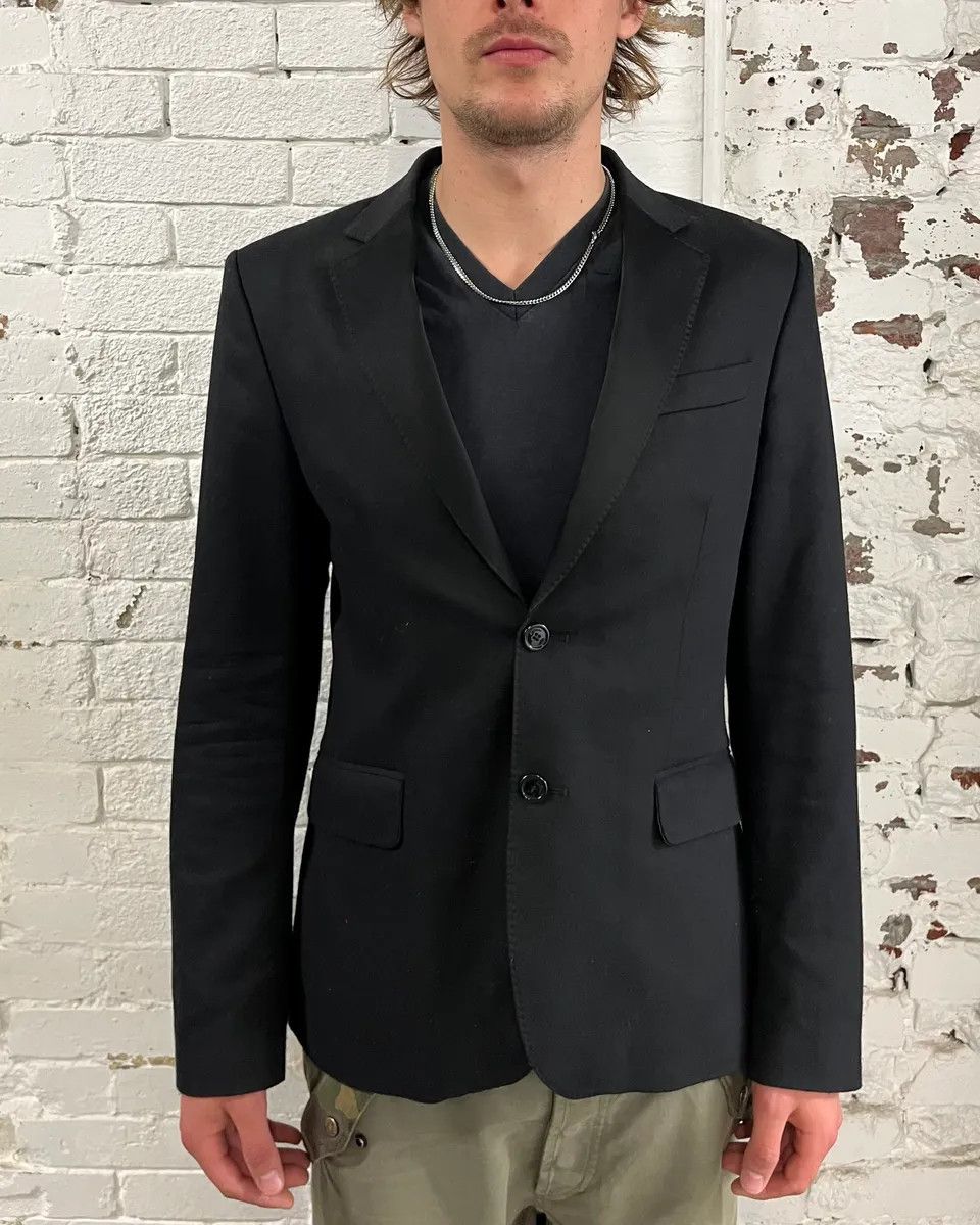 John Galliano AW2010 John Galliano Black Gazette Lining Blazer Jacket Size 42R - 1 Thumbnail