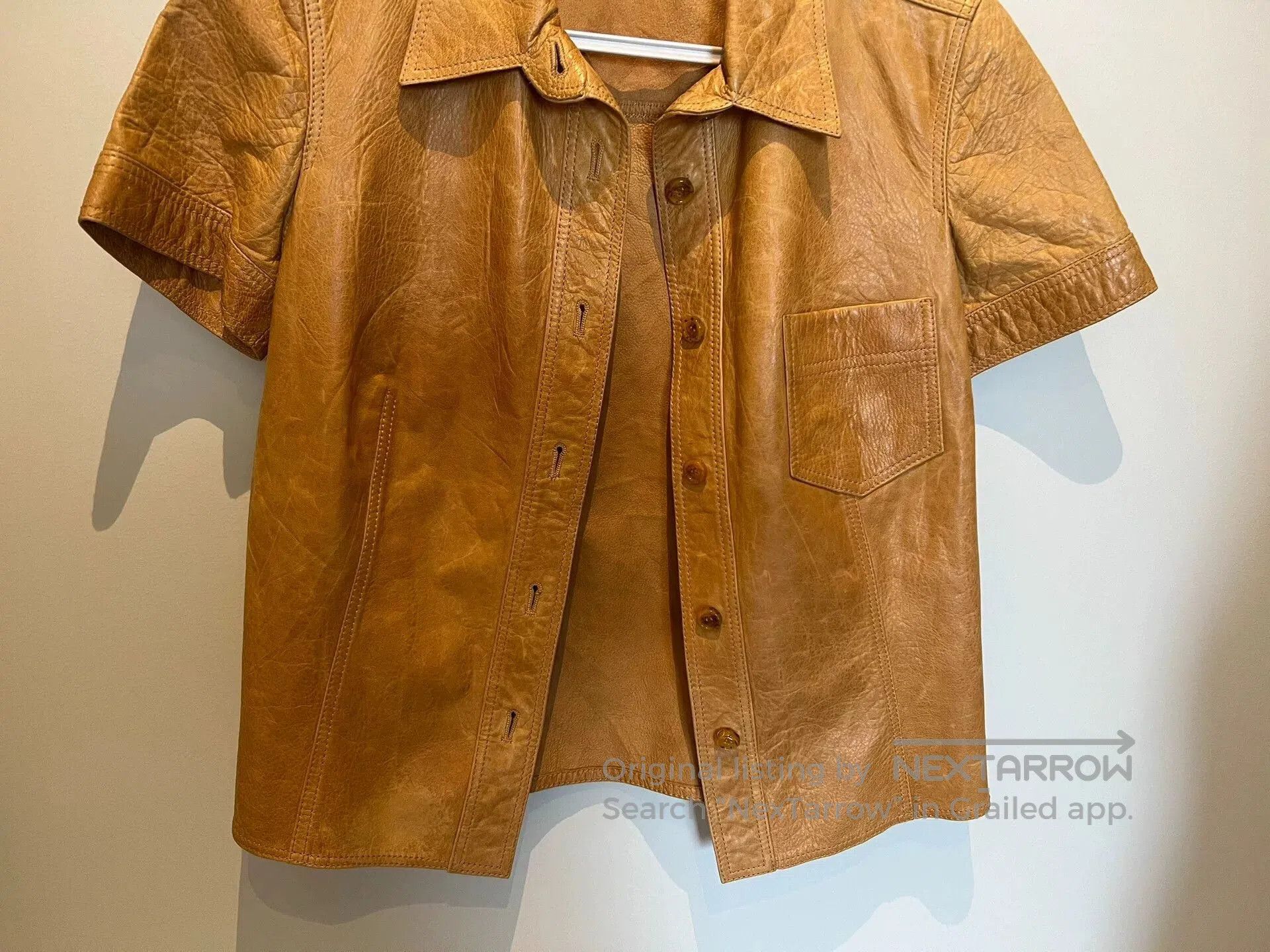 Prada Prada Women's Calf Leather Shirt Jacket. Size M / US 6-8 / IT 42-44 - 5 Thumbnail