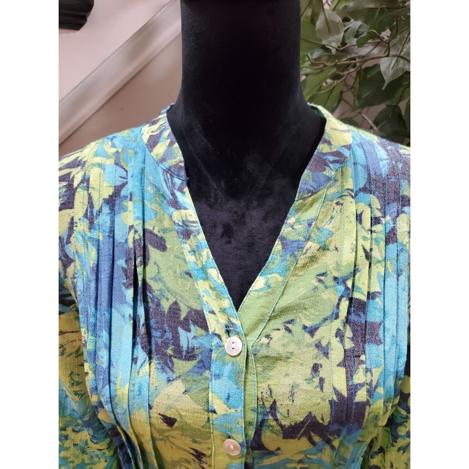 Other Ruby Rd. Floral Viscose Long Sleeve Button Down Shirt Small Size S / US 4 / IT 40 - 4 Thumbnail