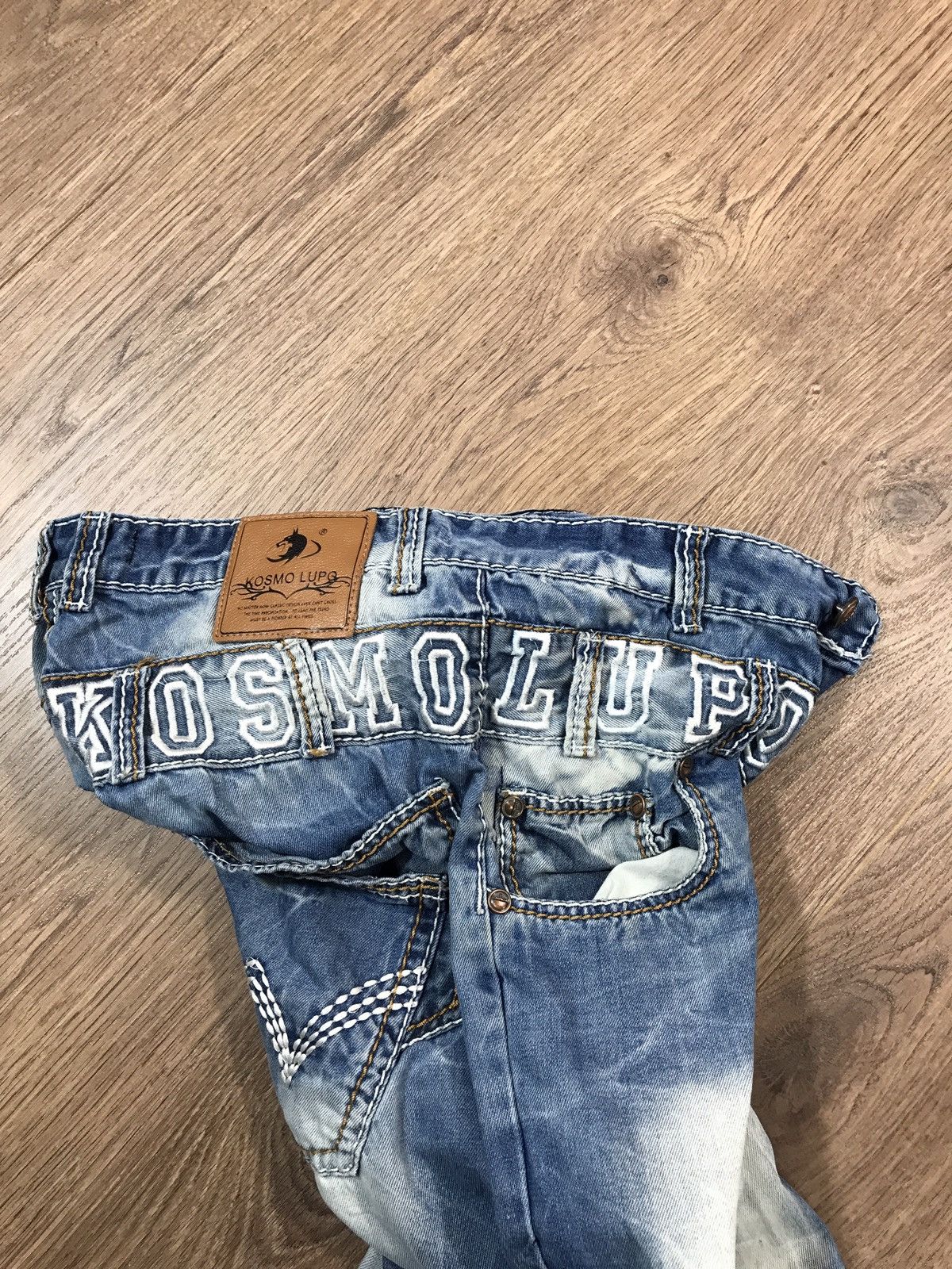 Japanese Brand × Vintage Vintage Distressed K&M Kosmo Lupo Denim Pants Jeans Size US 32 / EU 48 - 12 Thumbnail