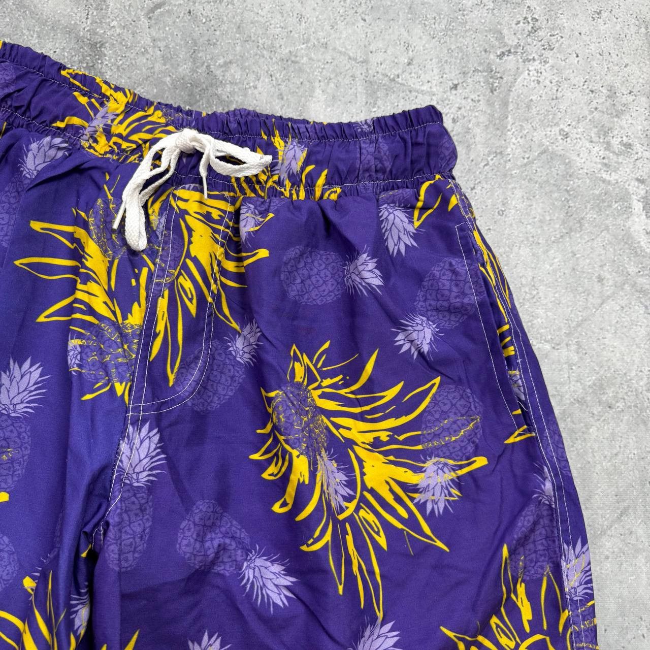 Vintage Vintage Piranha Joe Pineapple Print Swim Beach Shorts Purple Size US 31 - 5 Thumbnail