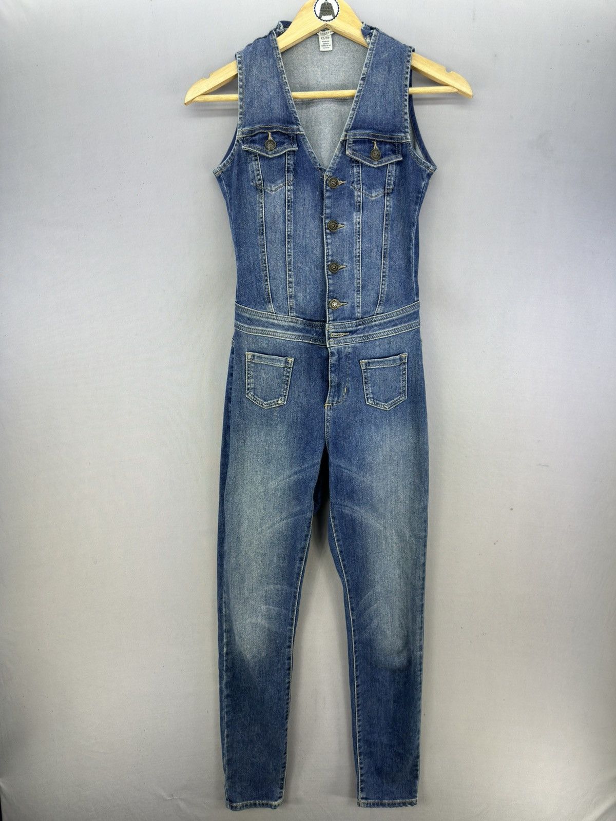 Guess Guess Sleeveless Denim Coverall Jumpsuit Size 26" / US 2 / IT 38 - 1 Thumbnail
