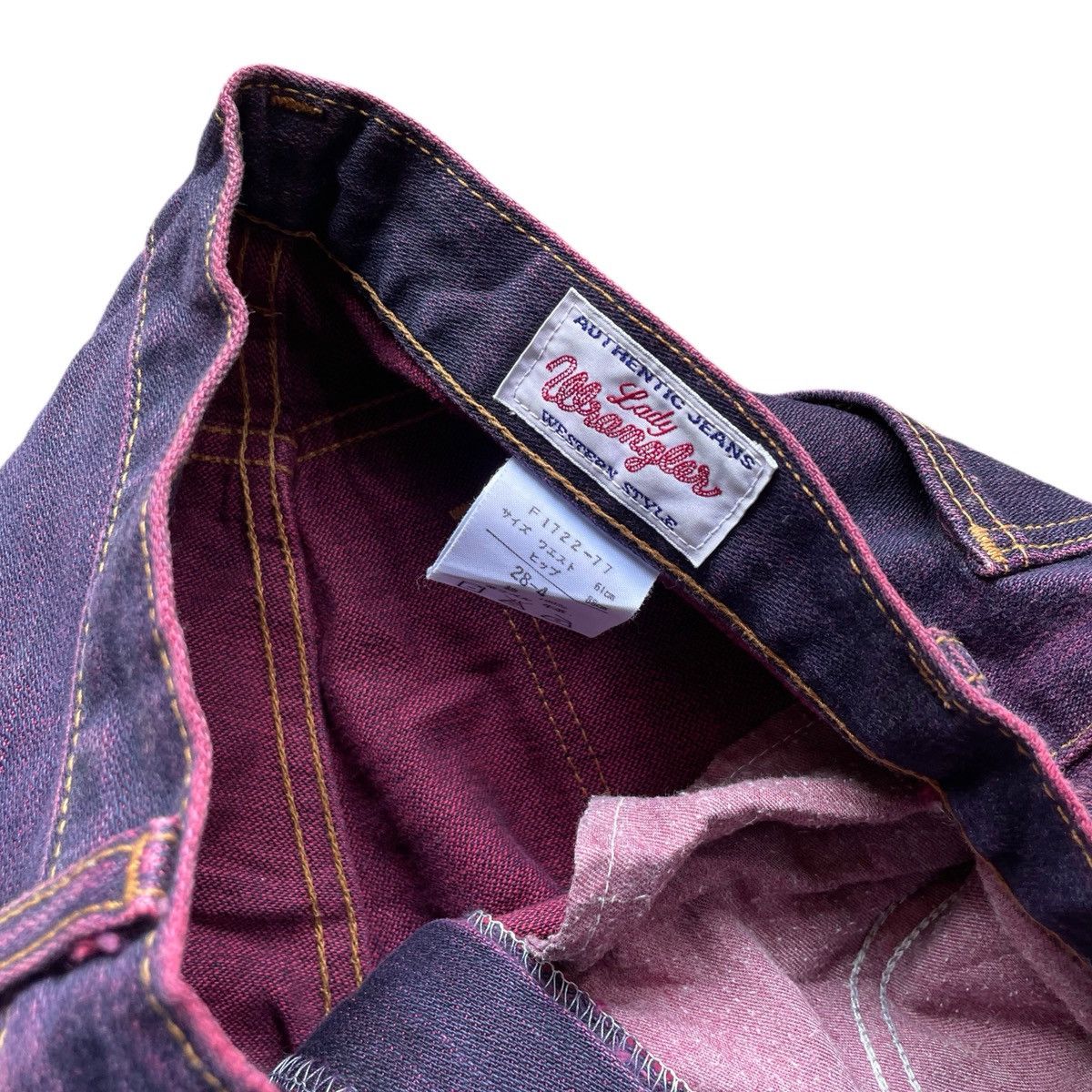 Japanese Brand × Wrangler Wrangler Flared Cut Red Washed Size 28" / US 6 / IT 42 - 5 Thumbnail