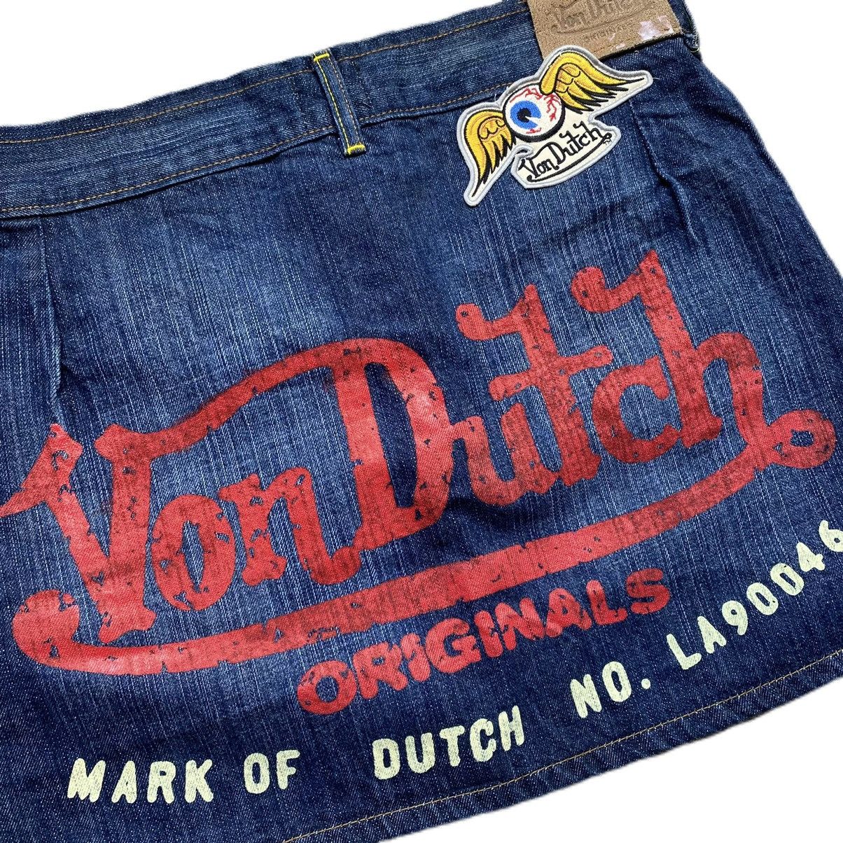 Japanese Brand × Vintage × Von Dutch VONDUTCH - Y2K MINI SKIRT Size 32" / US 10 / IT 46 - 2 Thumbnail