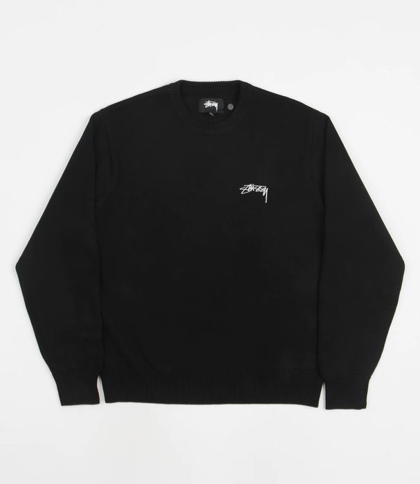 Stussy Stussy Care Label Knit Sweater Black | Grailed