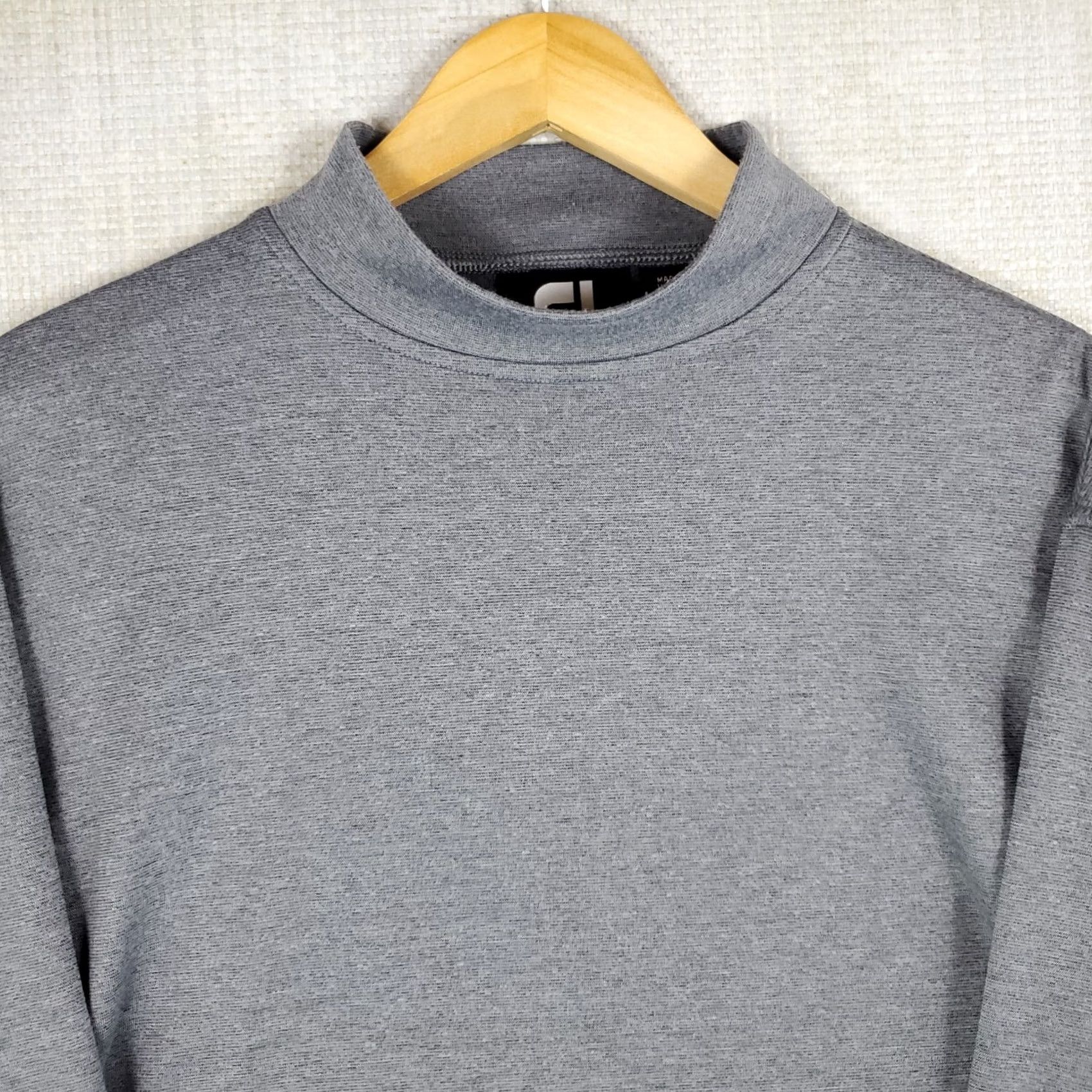 Footjoy FootJoy Mens Long Sleeve Mock Neck Performance Golf Shirt Gray Size US L / EU 52-54 / 3 - 4 Thumbnail