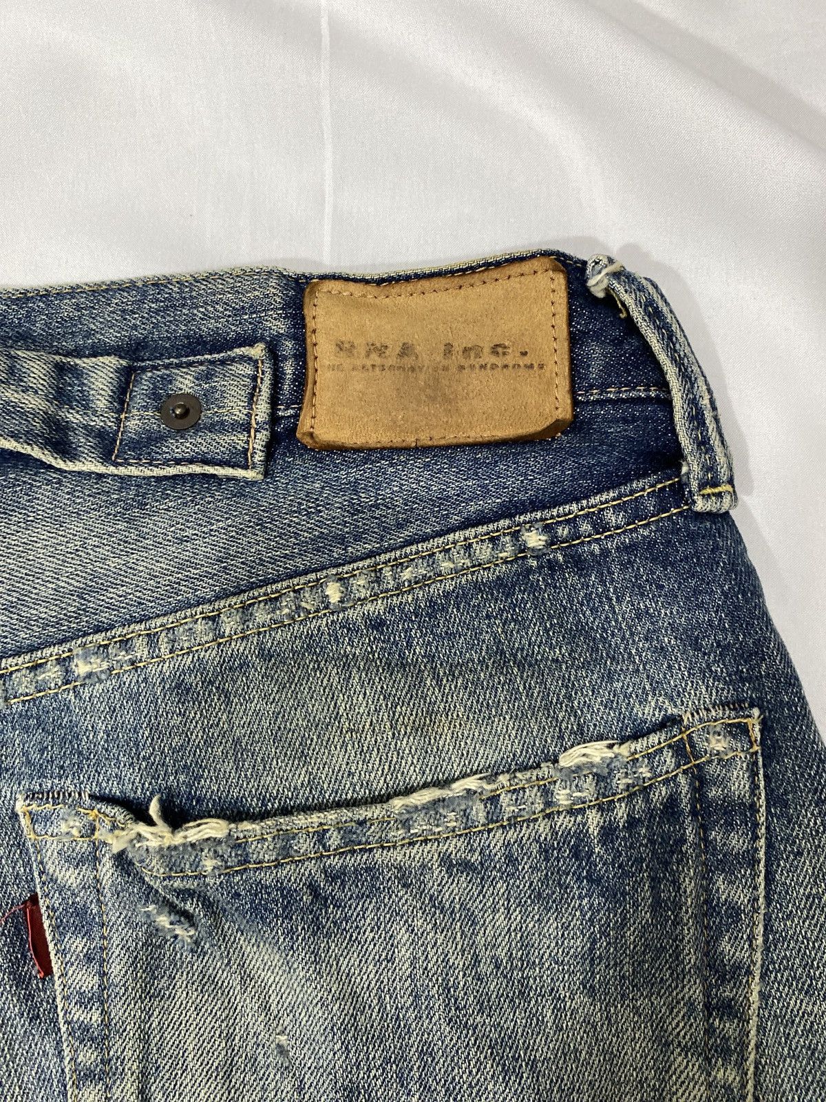 Levi's Vintage Clothing Vintage RNA Buckle Back Thrashed Selvedge Distressed Jeans Size US 33 - 5 Thumbnail