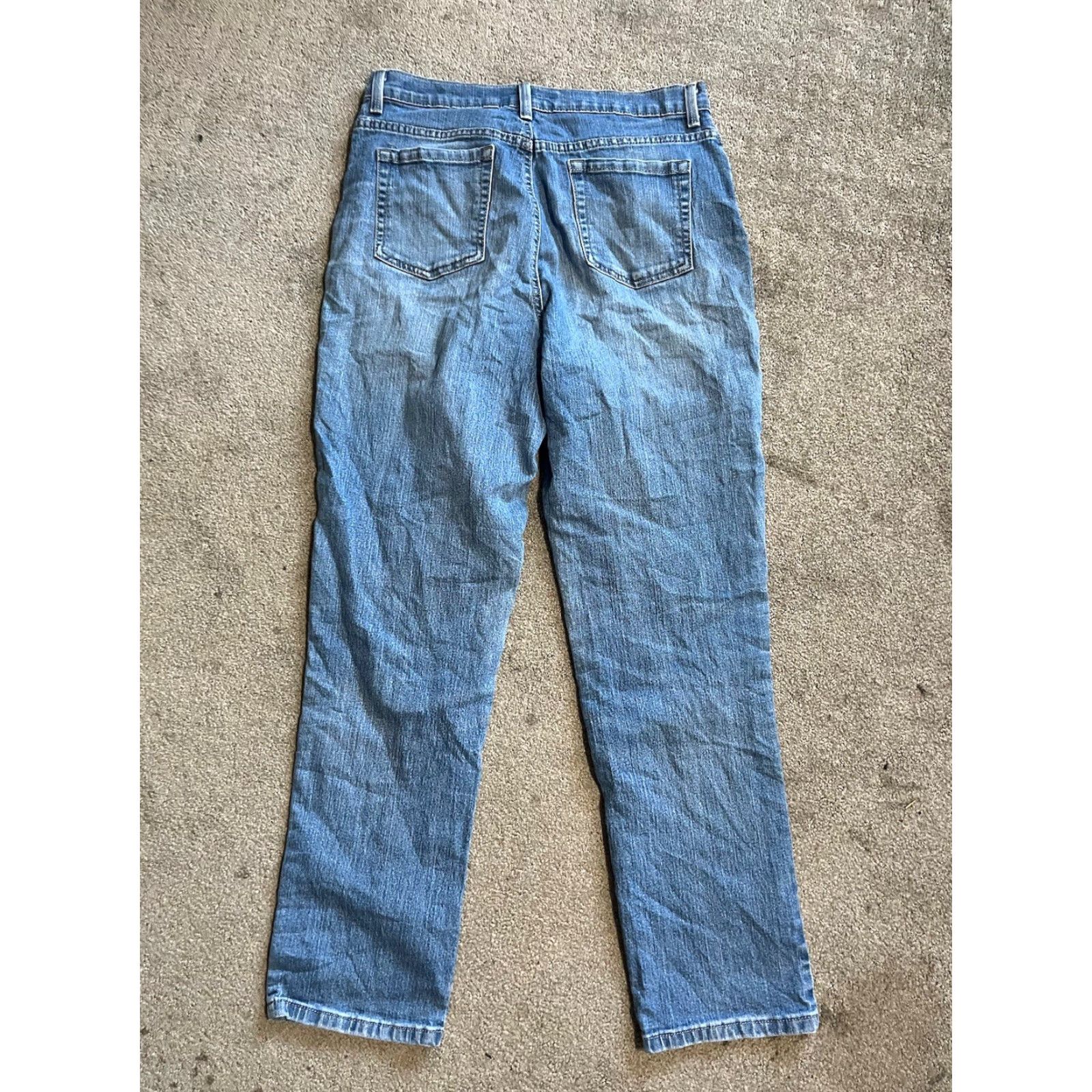 Gloria Vanderbilt Gloria Vanderbilt Jeans Womens Size 12 Blue Straight Leg Amanda Distressed Size 34" / US 12 / IT 48 - 3 Thumbnail